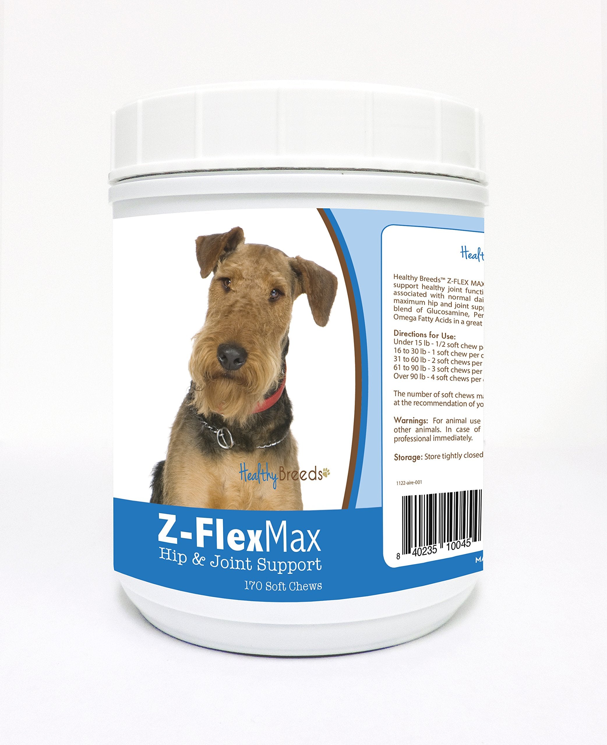 Healthy Breeds Airedale Terrier Z-Flex Max Hip and Joint Soft Chews 170 Count