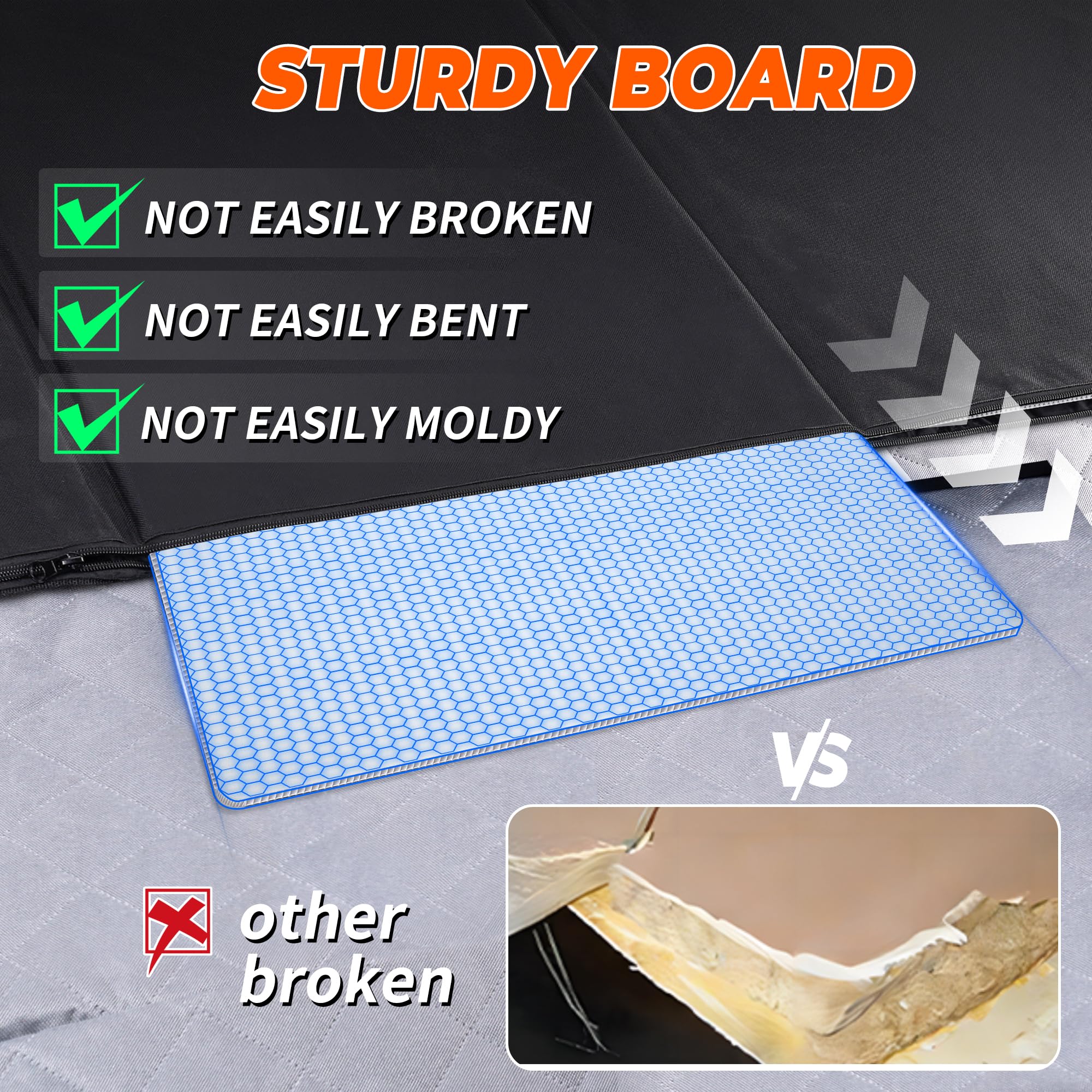 Geotick Dog Seat Cover For Trucks, Hard Bottom Dog Hammock Back Seat Extender For Dogs For F150, Ram1500,Silverado,Gmc Sierra -