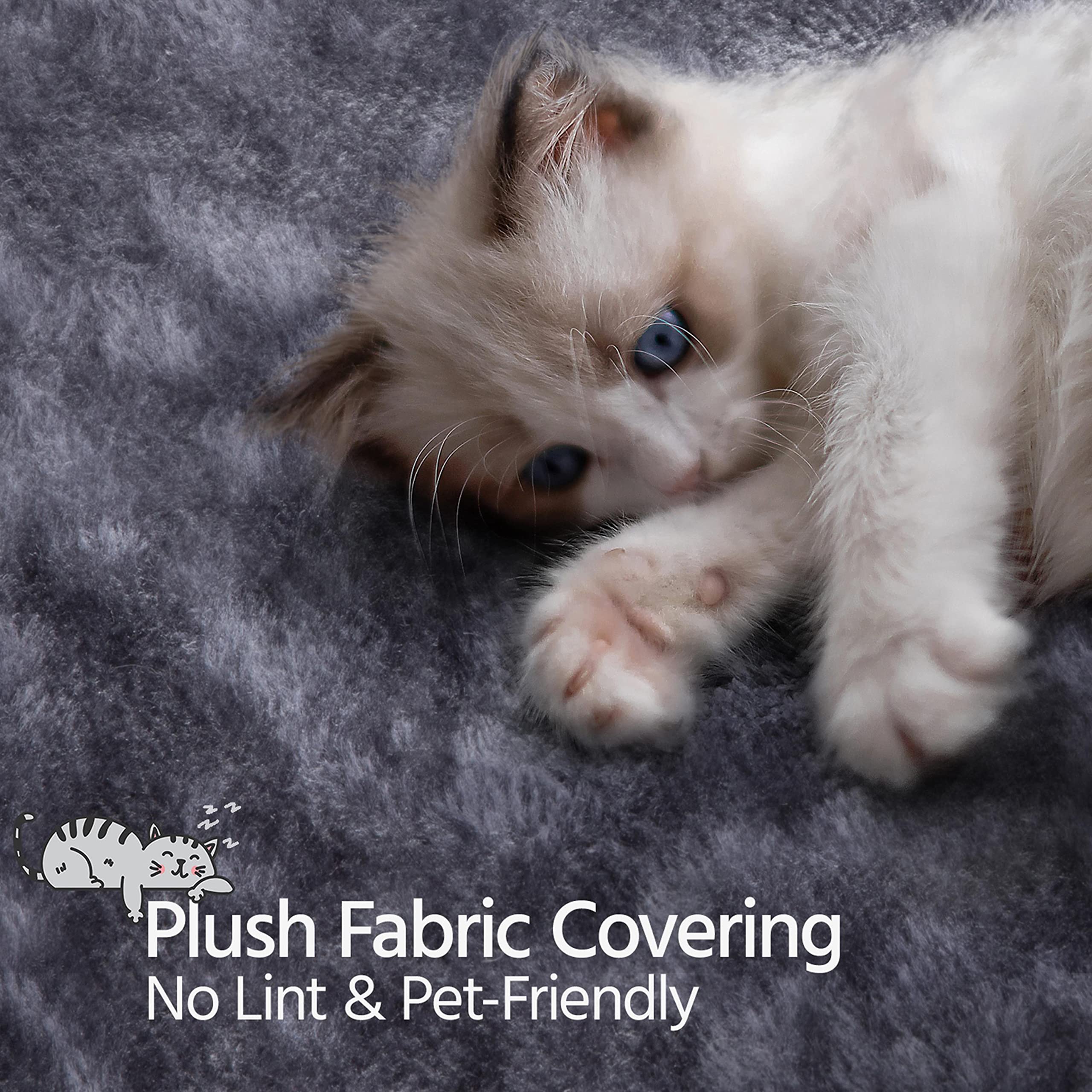 Yaheetech 76''H Large Cat Tree, Multilevel Cat House Plush Cat Tower With 2 Condos & 8 Scratching Posts For Kittens, Dark Gray