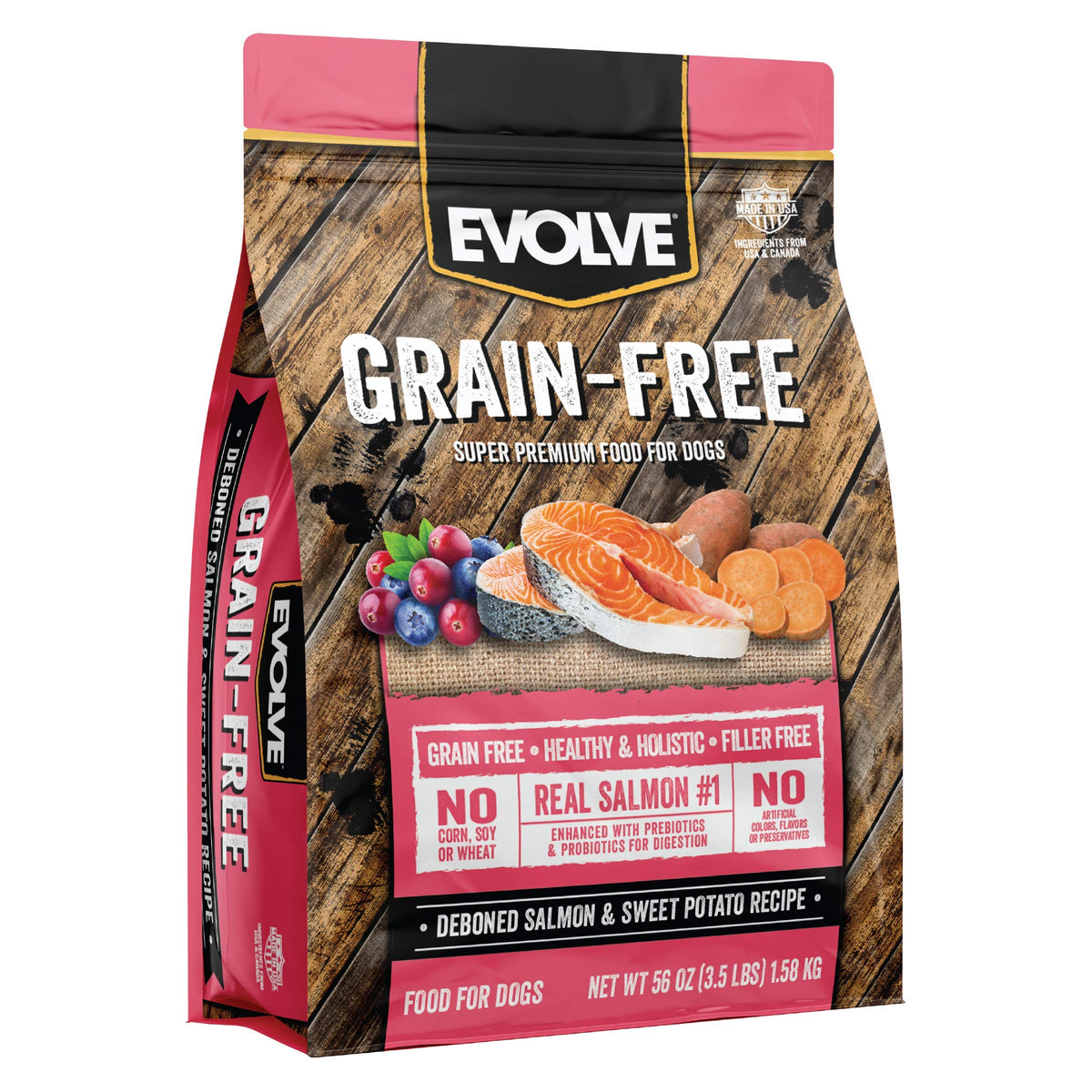 Evolve Grain Free Deboned Salmon & Sweet Potato Recipe Dog Food, 3.5 Lb.