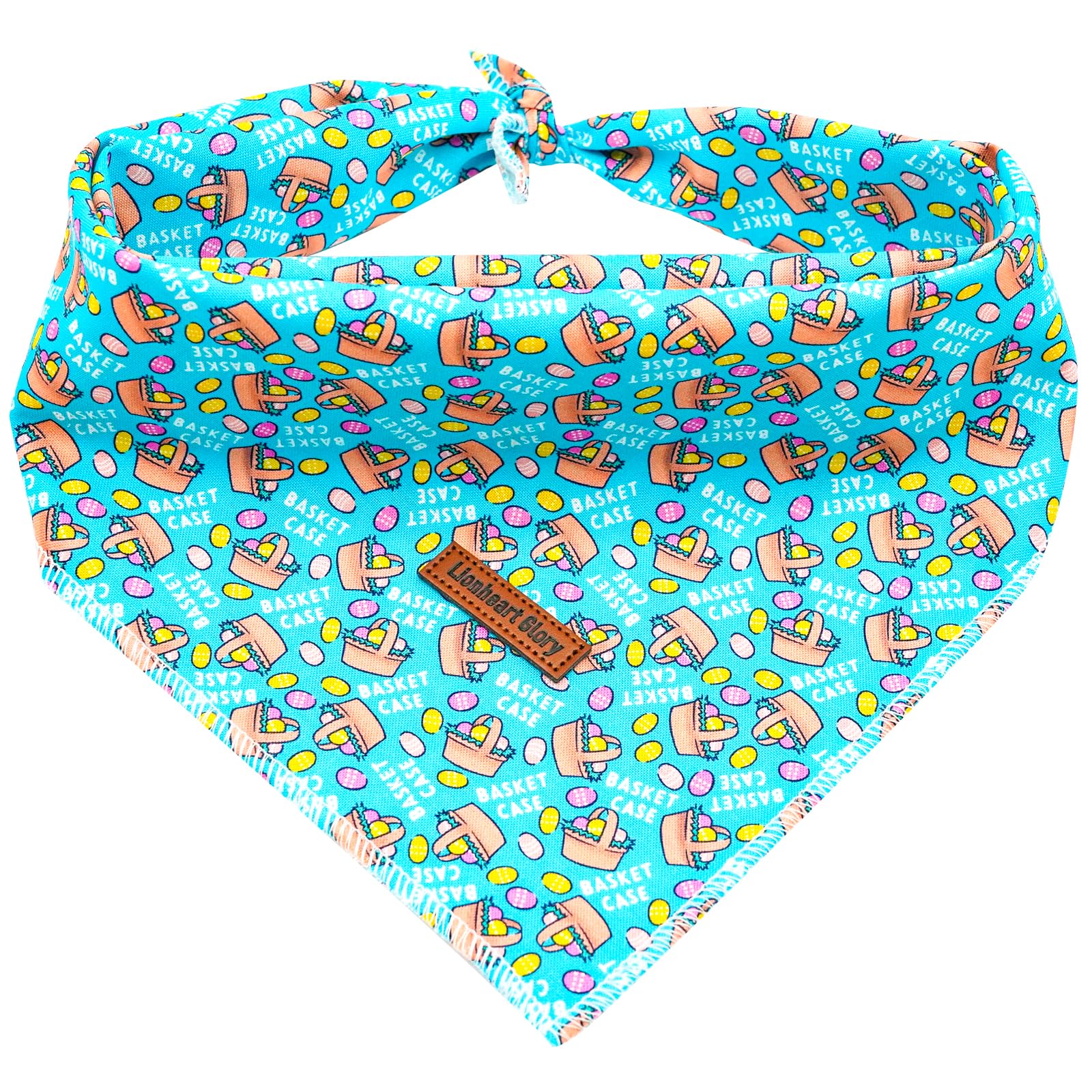 Lionheart Easter Dog Scarf, Square Adjustable Bandanas, Soft, Washable, Medium To Large Dogs, 1 Pack