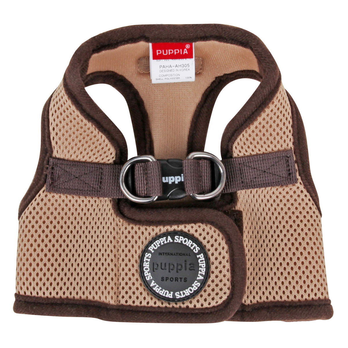 Puppia International Harness Soft B Vest, Medium, Beige