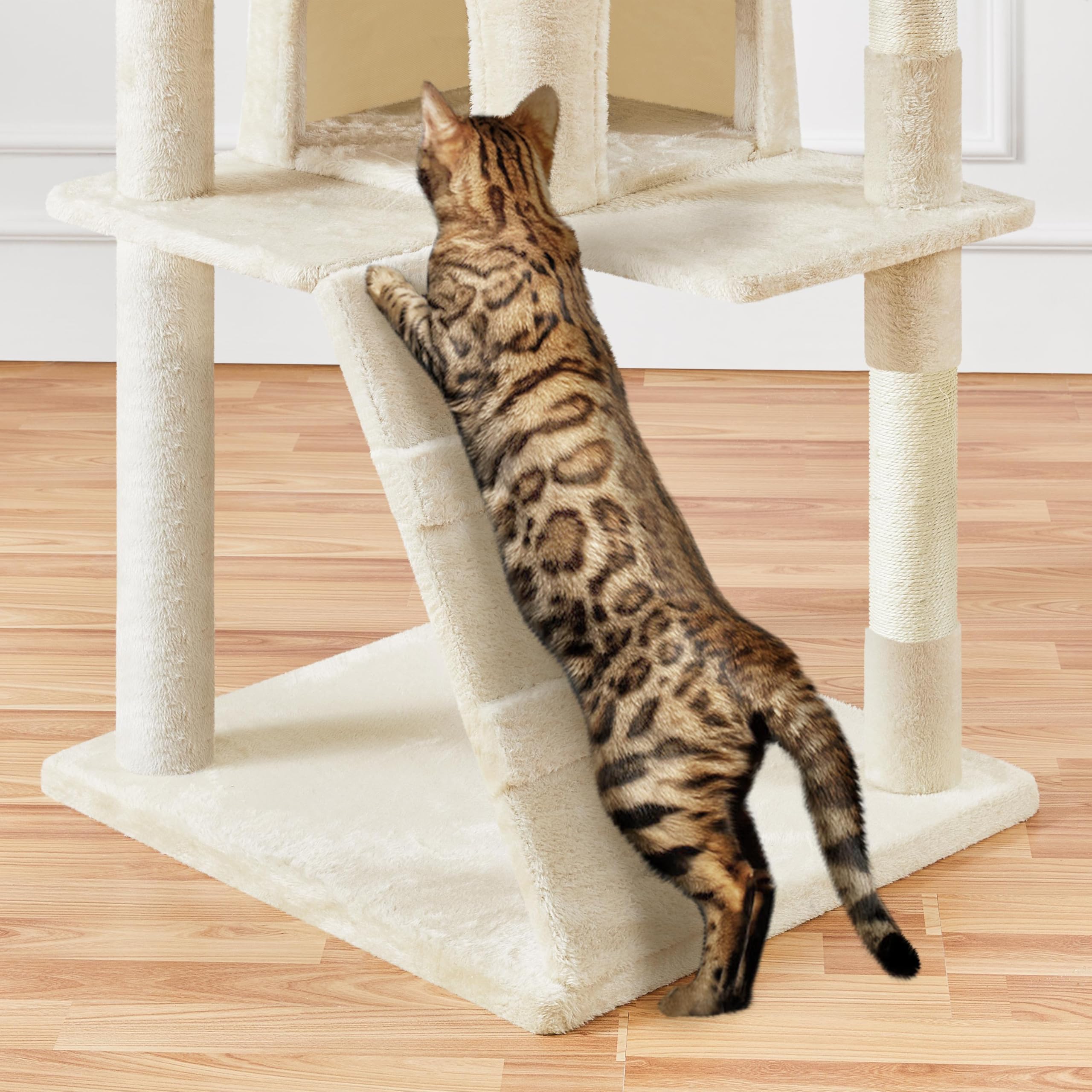 Yaheetech Xl Cat Tree, 80In Multi-Level Tower W/Scratching Posts, Double Condo, Perched Platforms & Dangling Balls, Cat Stand Ho