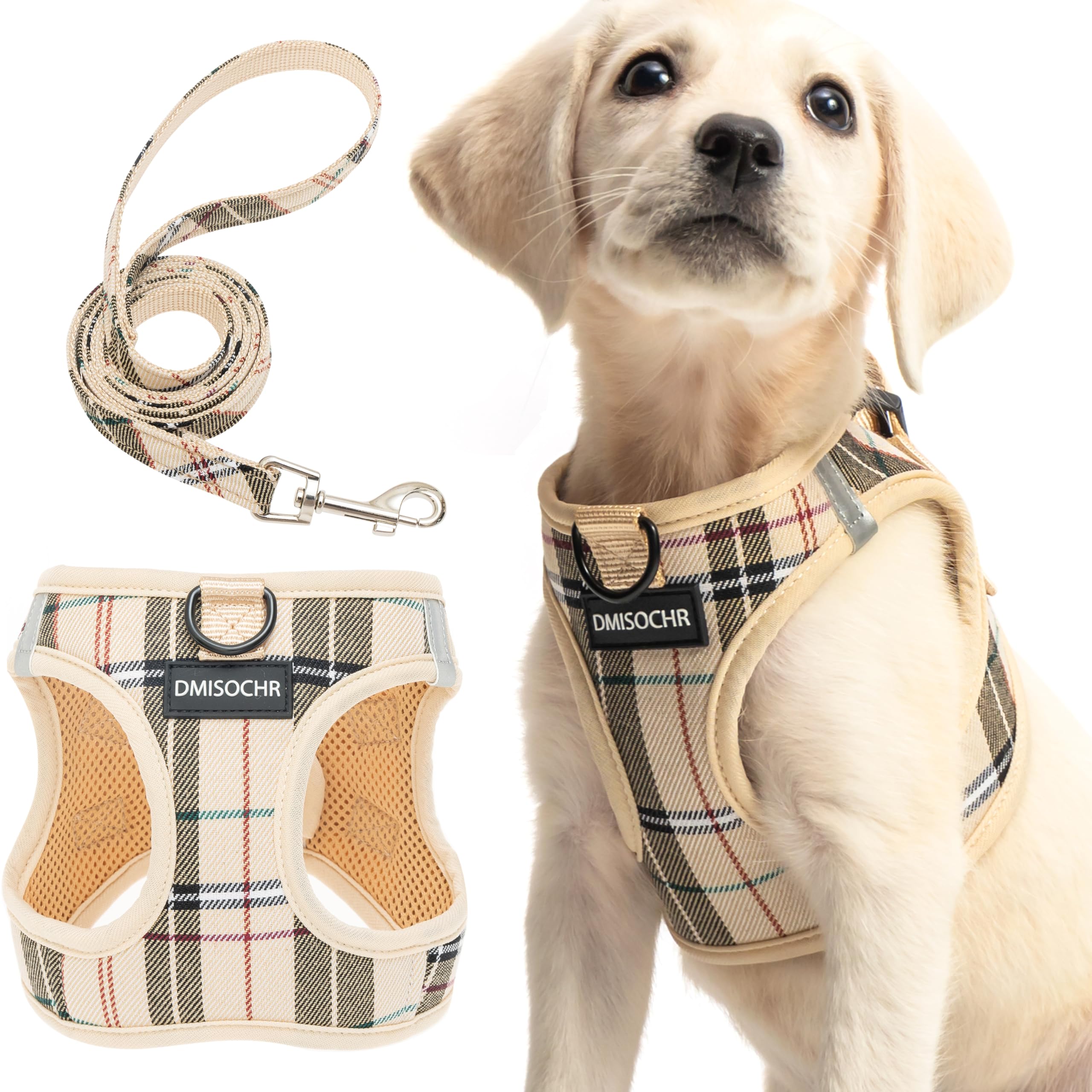 Escape-Proof Small Dog Harness - No-Choke Step-in Mesh Vest with 360 Reflective Strips, Soft Padded Breathable Harness for Anxio