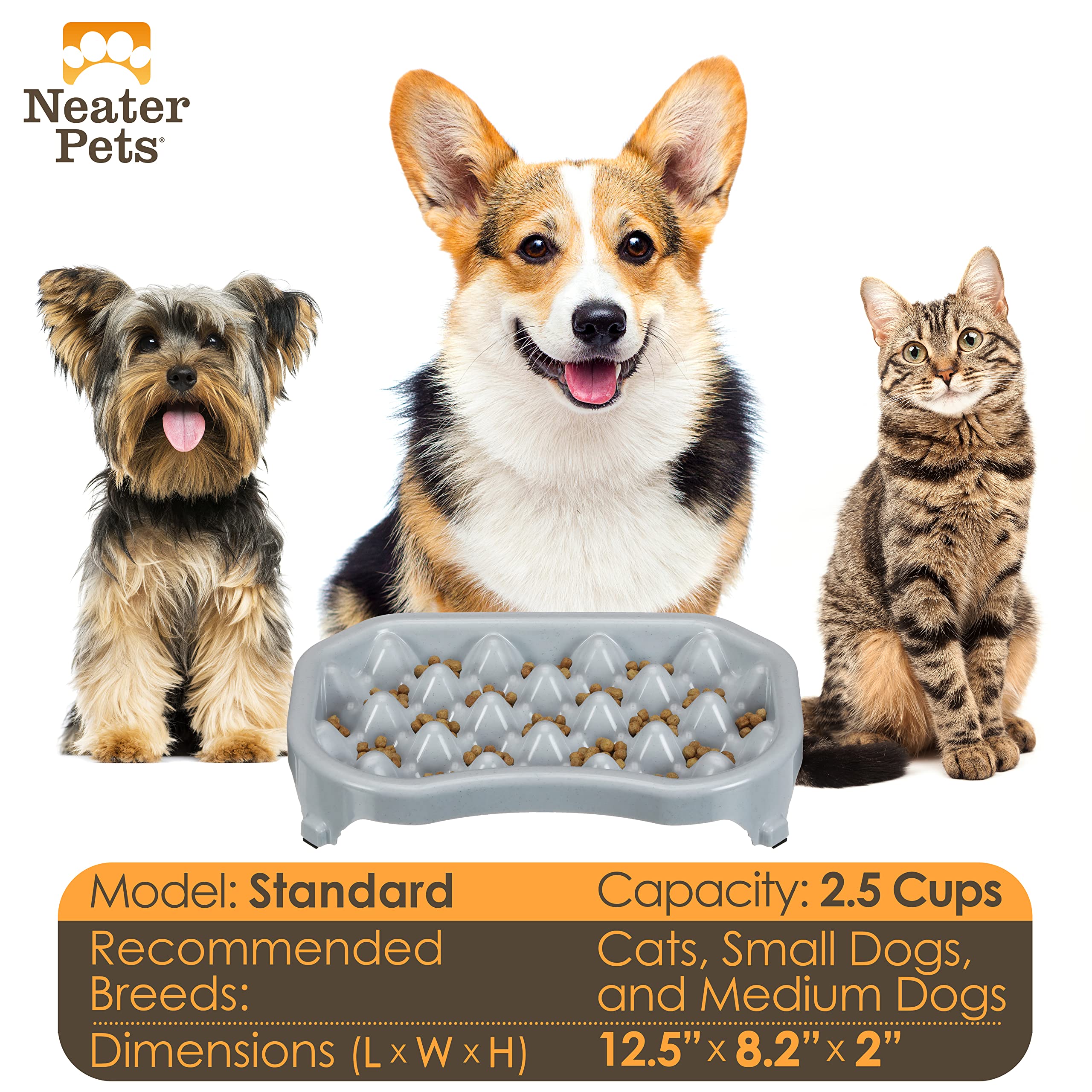 Neater Pet Brands - Neater Slow Feeder - Fun, Healthy, Stress Free Dog Bowl Helps Stop Bloat Prevents Obesity Improves Digestion