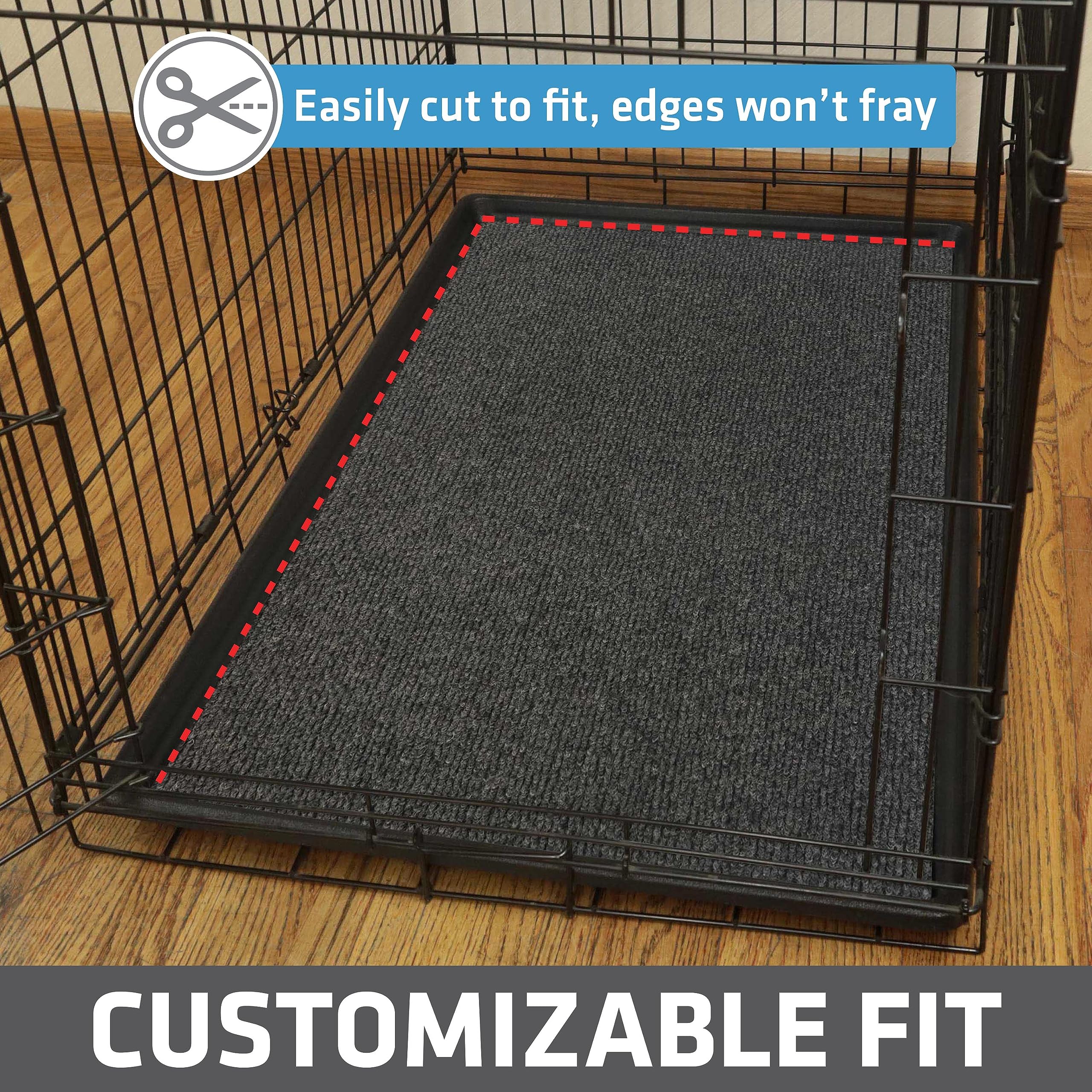 Drymate Premium Dog Crate Mat Liner, Absorbent, Waterproof, Non-Slip, Washable Puppy Pee Pad For Kennel Training - Use Under Pet
