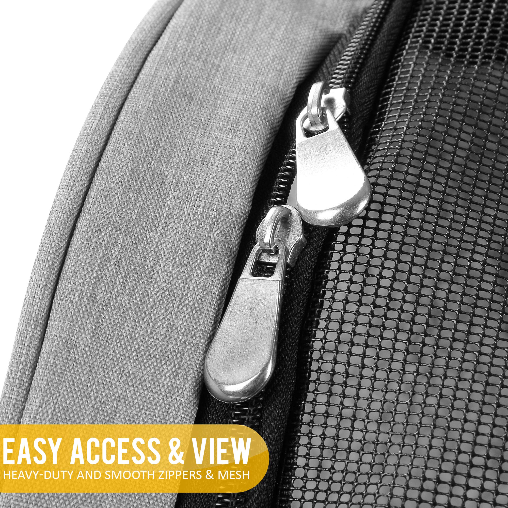 Kopeks Deluxe Backpack Pet Travel Carrier With Double Wheels - Heather Gray - Approved By Most Airlines