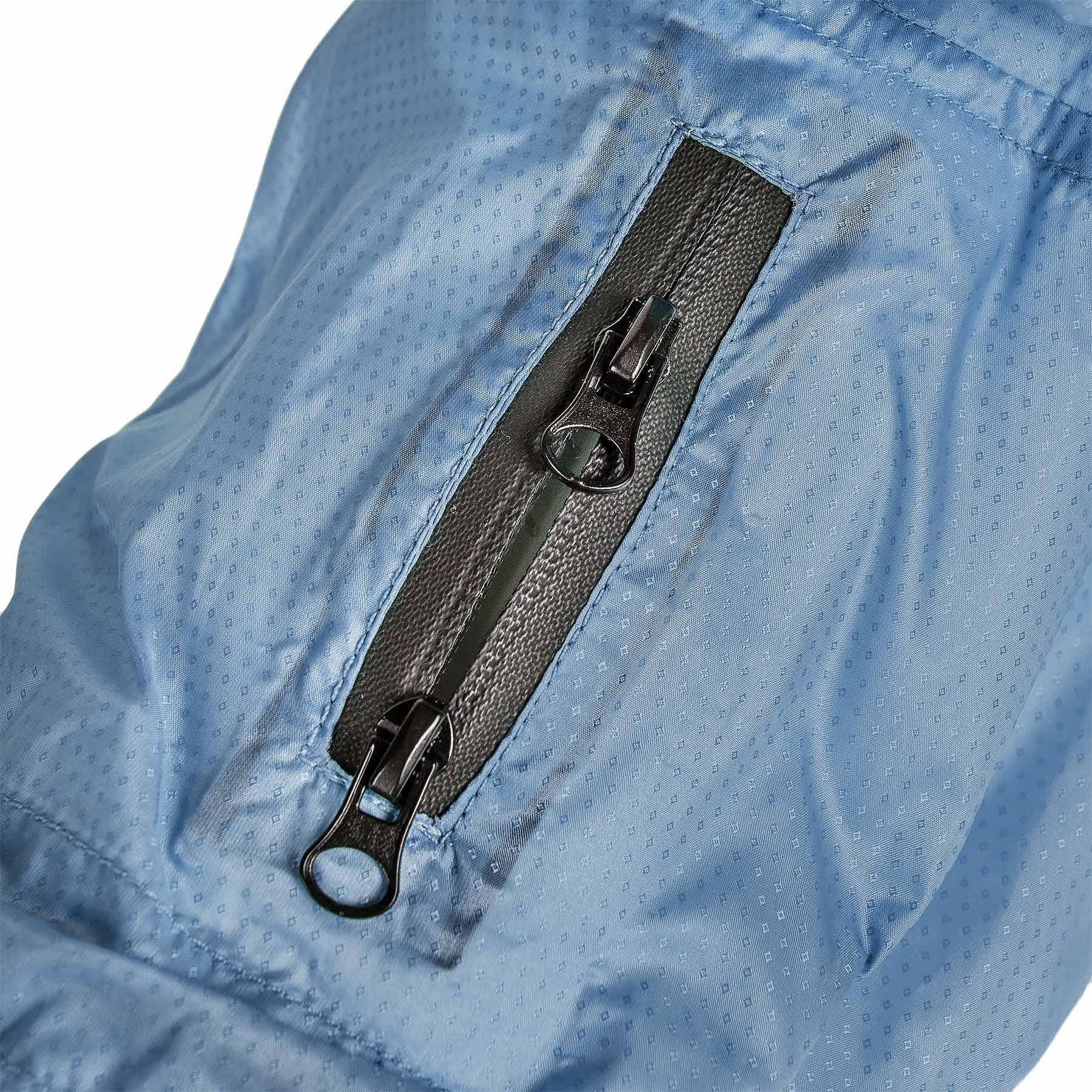 Dog Helios Torrential Shield Waterproof and Adjustable Full Body Dog Raincoat, SM, Blue