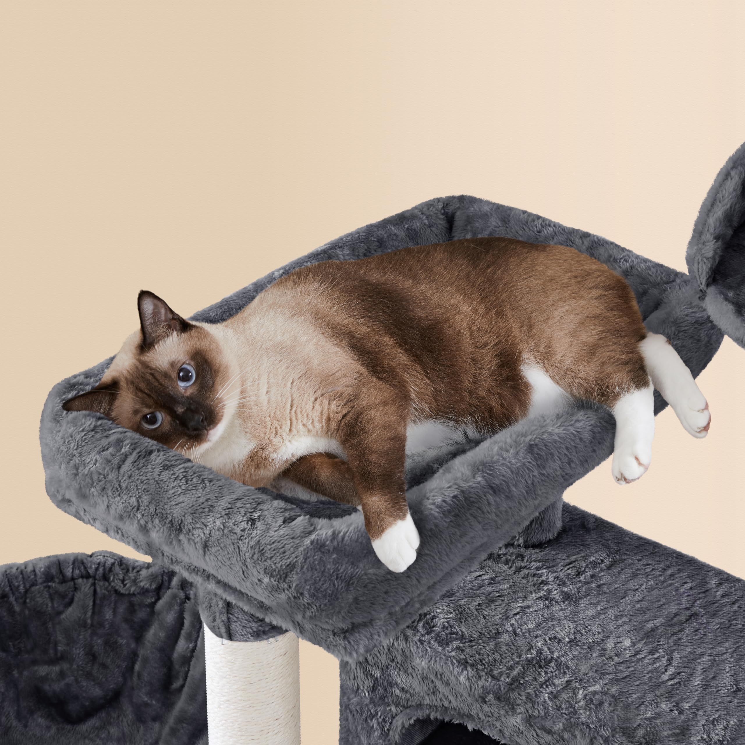 Yaheetech 73Inch Cat Tree, Cat Stand Furniture With Scratching Posts Perches Hammock As Indoor Kittens Activity Center, Dark Gray