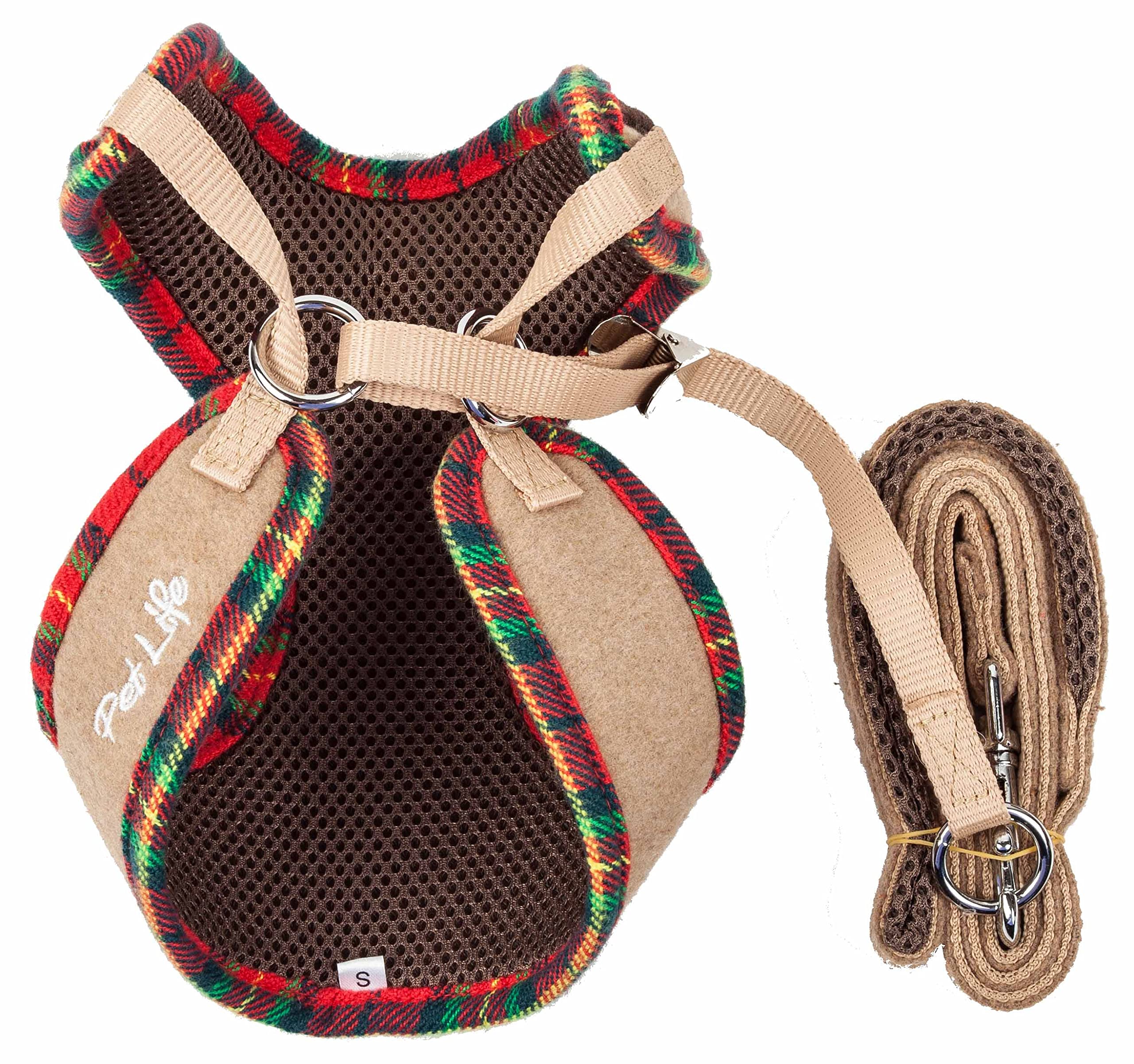 Pet Life ® Luxe Collection Dapperbone 2-In-1 Adjustable Fashion Dog Harness And Leash With Dog Bowtie By Collar - Pet Harness With Reversible Breathable Mesh And Alloy Dog Leash Attachments
