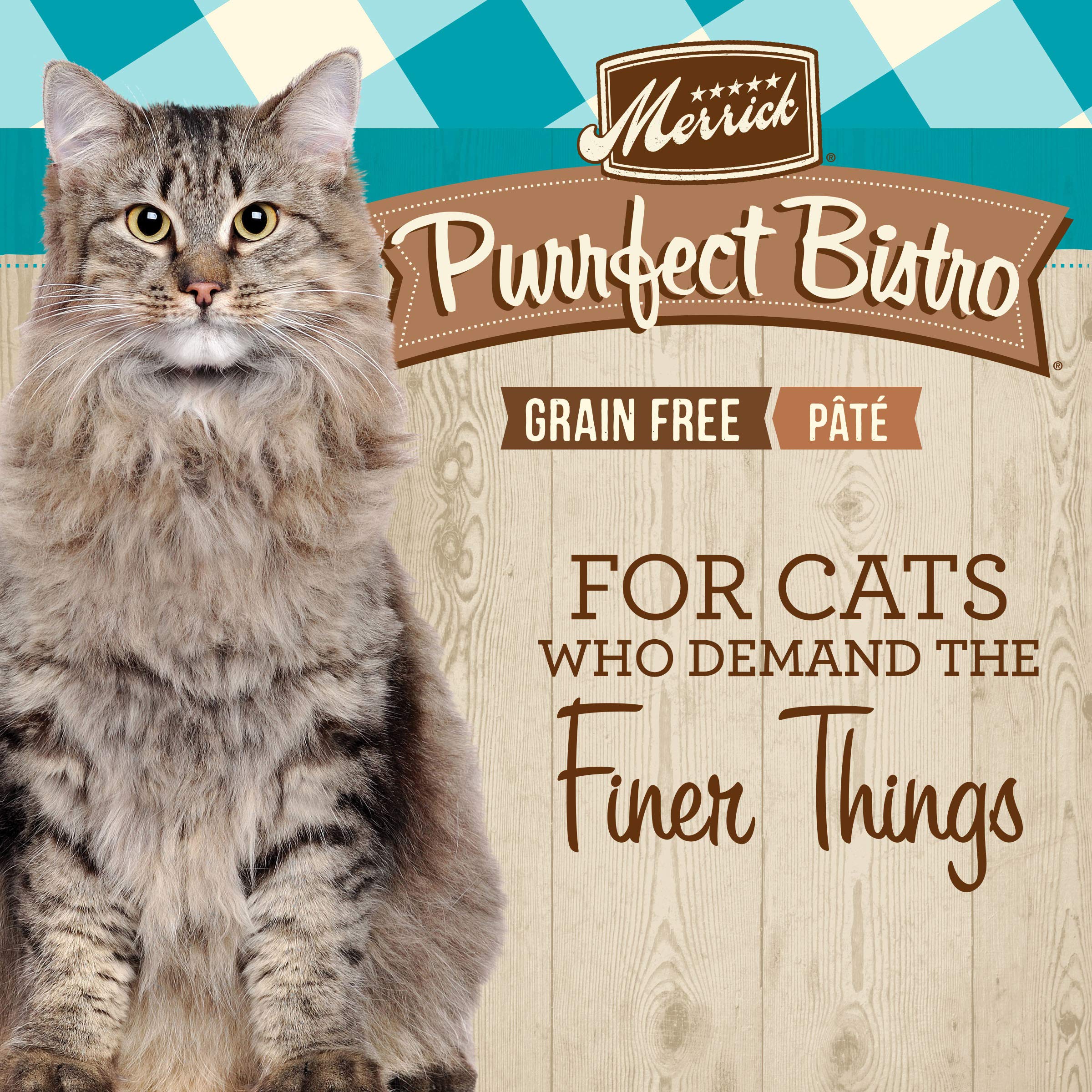 Merrick Purrfect Bistro Grain Free Premium Soft Canned Pate Adult Wet Cat Food, High Protein Duck Recipe - (Pack of 24) 5.5 oz.