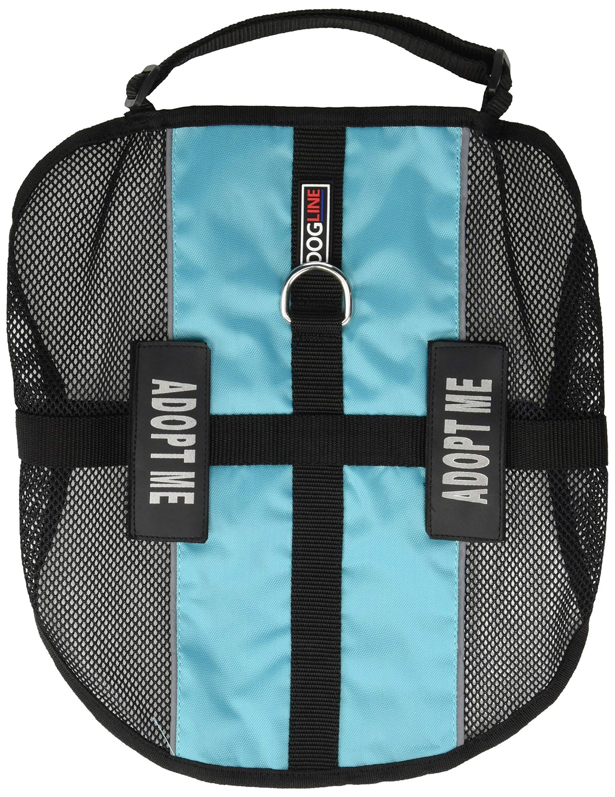 Dogline 22'-29' Maxaire Mesh Vest For Dogs And 2 Removable Adopt Me Patches, Large, Turquoise