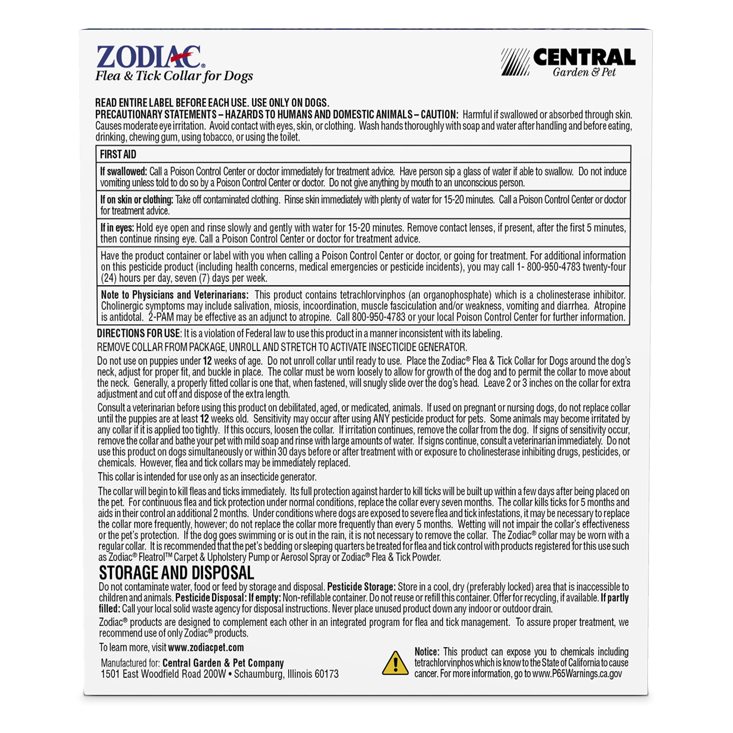 Zodiac Flea And Tick Collar For Large Dogs