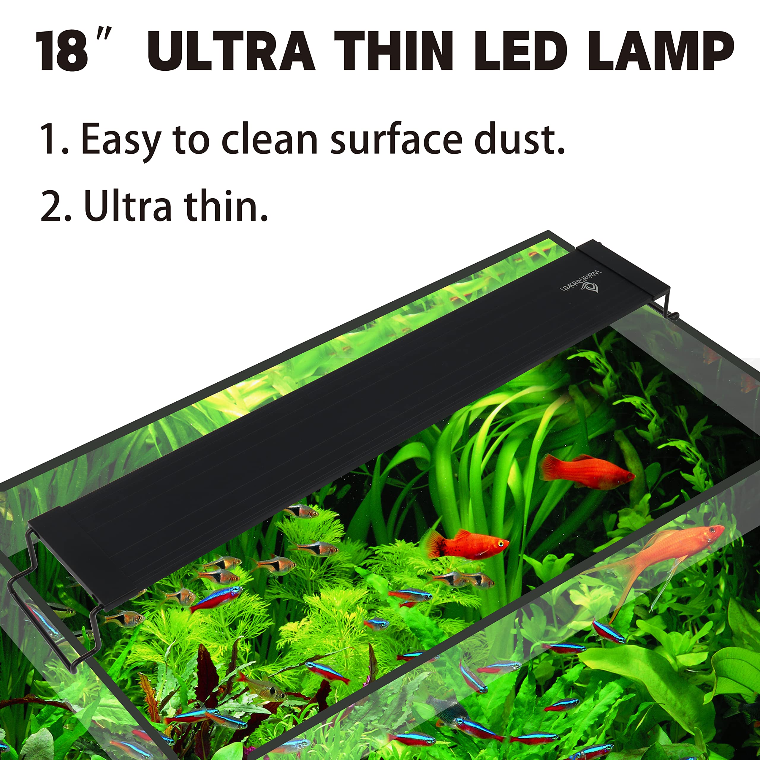 Water Rebirth Aquarium Lights Fish Tank Light (Switch Version, 18-24'')