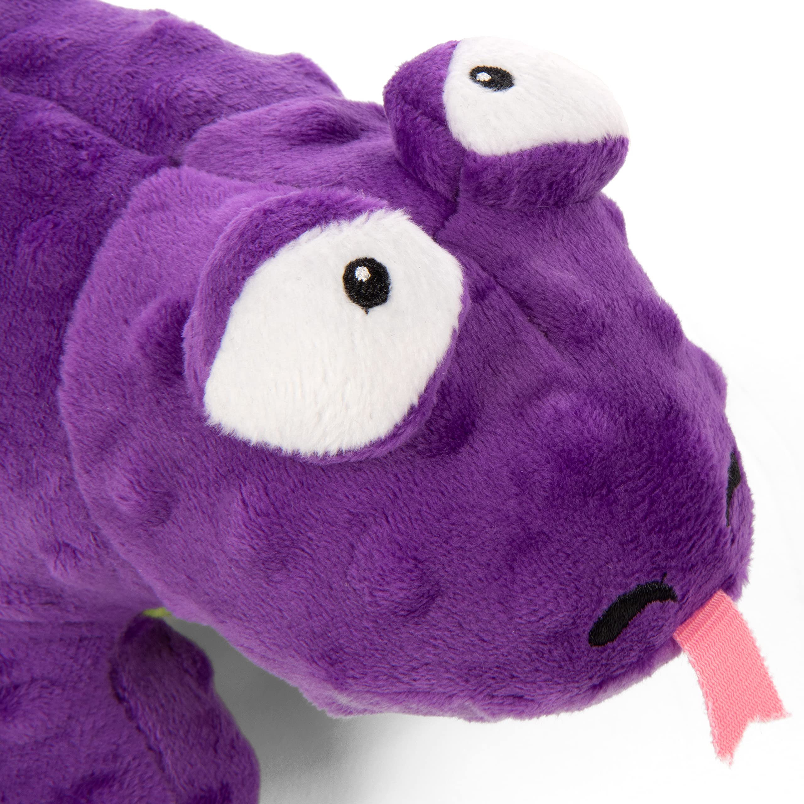 goDog Action Plush Lizard Animated Squeaky Dog Toy, Chew Guard Technology - Purple, One Size