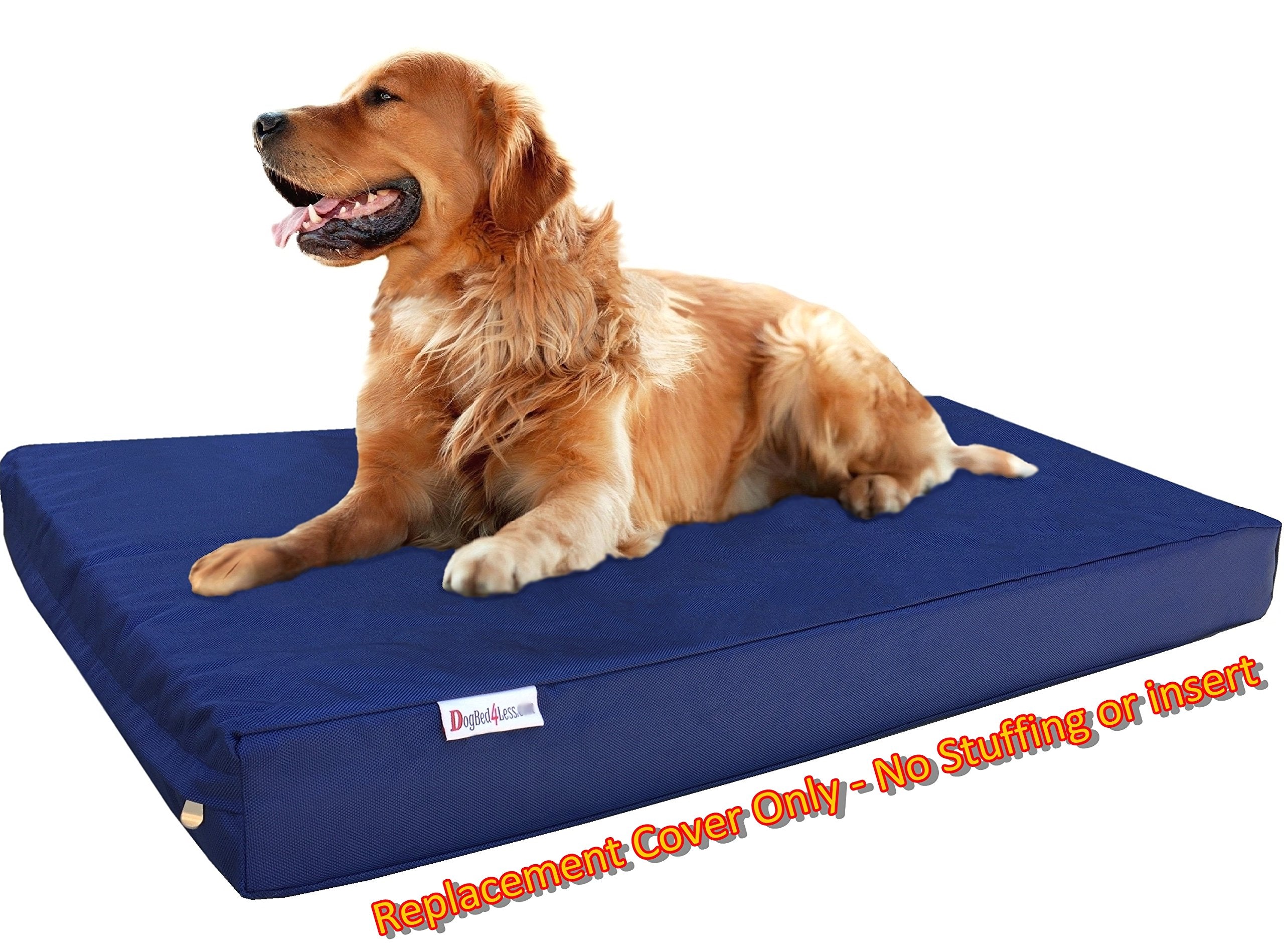 Dogbed4less XL Dog Bed Replacement Cover - 1680 Ballistic Nylon, 47x29x4 Inches, Navy Blue, Model B47X29NC