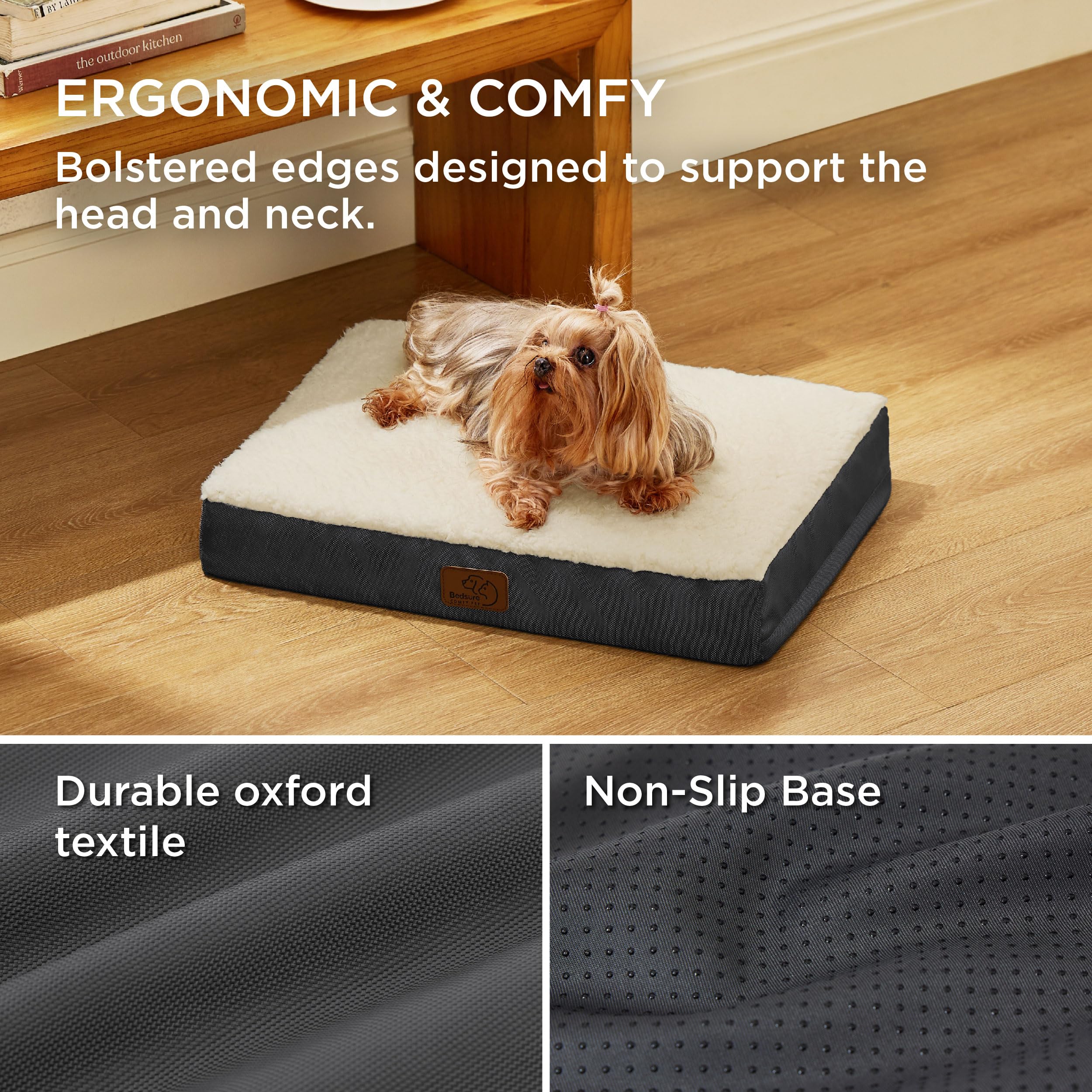 Bedsure Dog Bed For Small Dogs - Xs Orthopedic Waterproof Puppy Beds With Removable Washable Cover, Egg Crate Foam Pet Mat, Suit