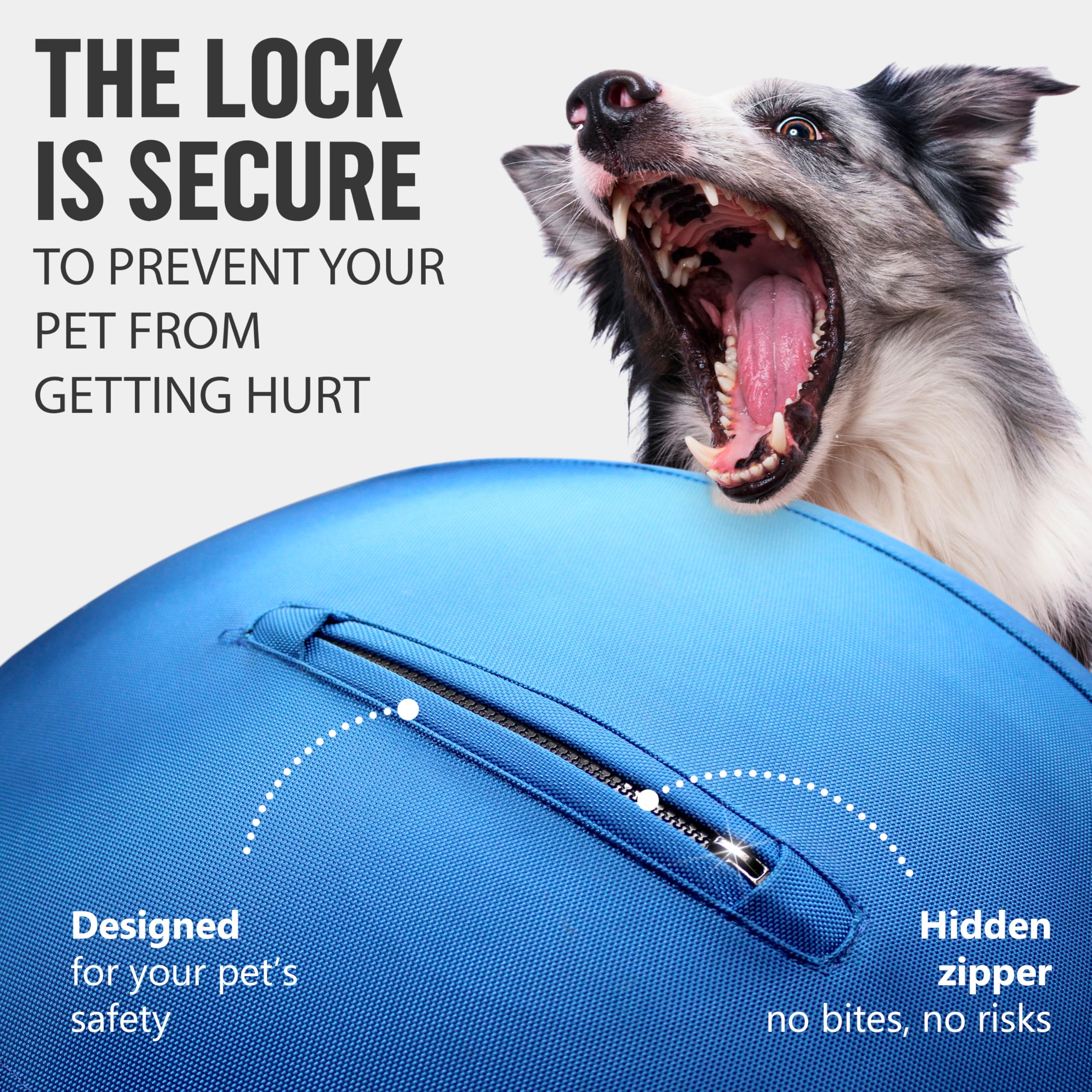 Herding Ball For Dogs And Horses - 25    Giant Ball For Dogs Australian Shepherd Chewers Collie - Collieball Herding Toy - Azure