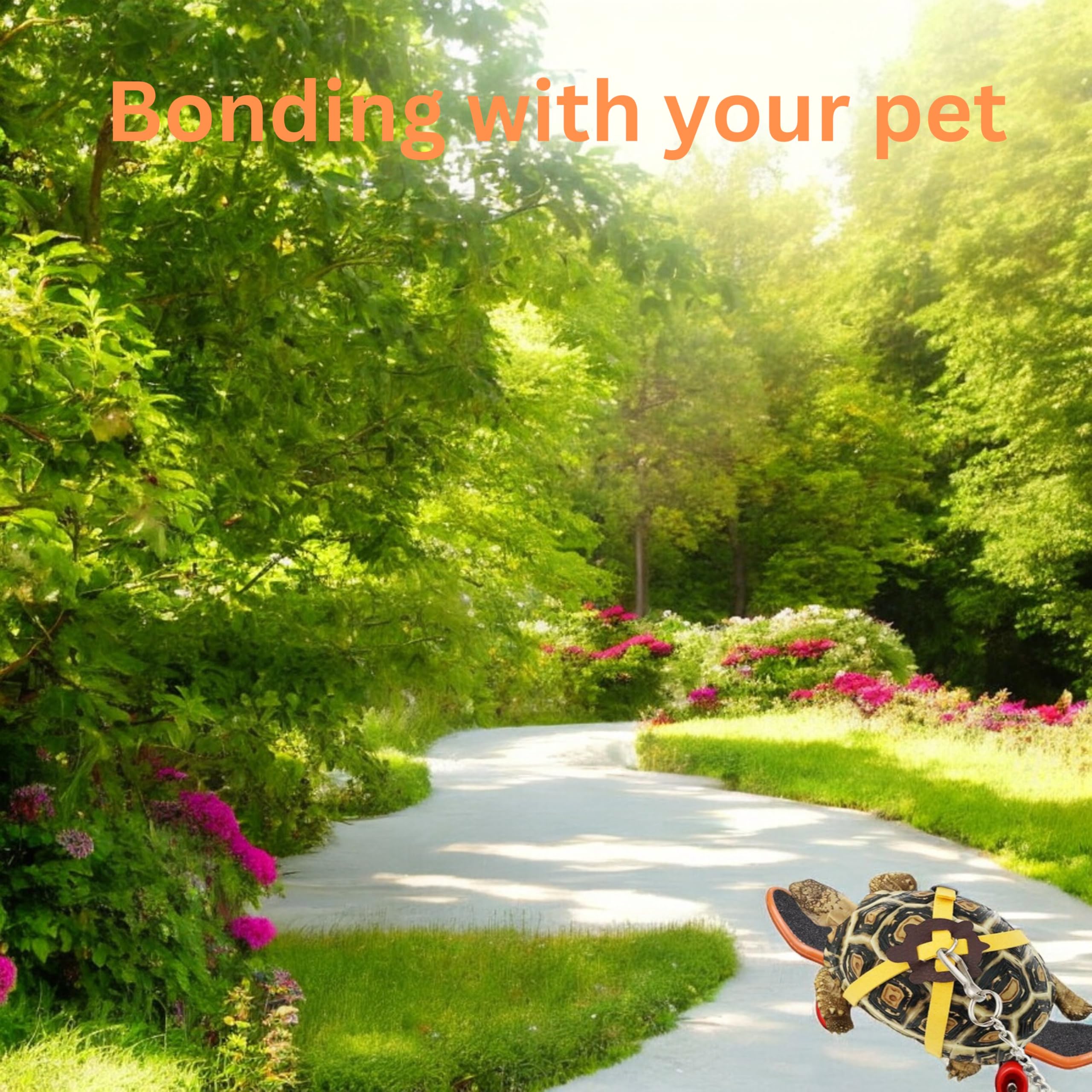 Tortoise Harness And Leash With Mini Skateboard For Turtle, Tortoise Leash, Tortoise Skateboard For Bearded Dragon Lizard, Skate