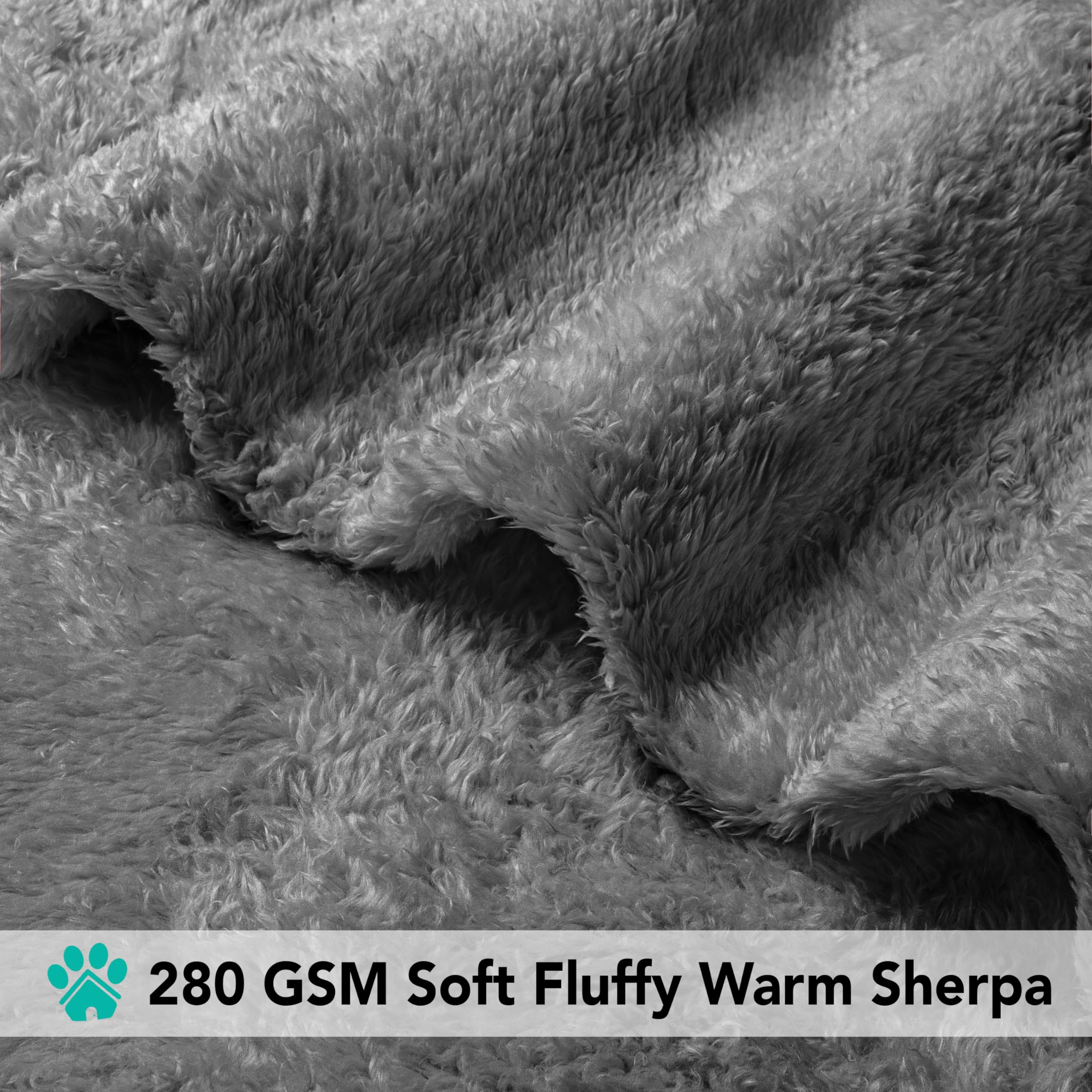 Petami Dog Blanket For Small Dogs Grey, Fluffy Soft Puppy Blanket, Sherpa Fleece Cat Blanket For Kitten Doggie, Calming Pet Blanket Throw For Couch Sofa Bed Washable, Small 24X32