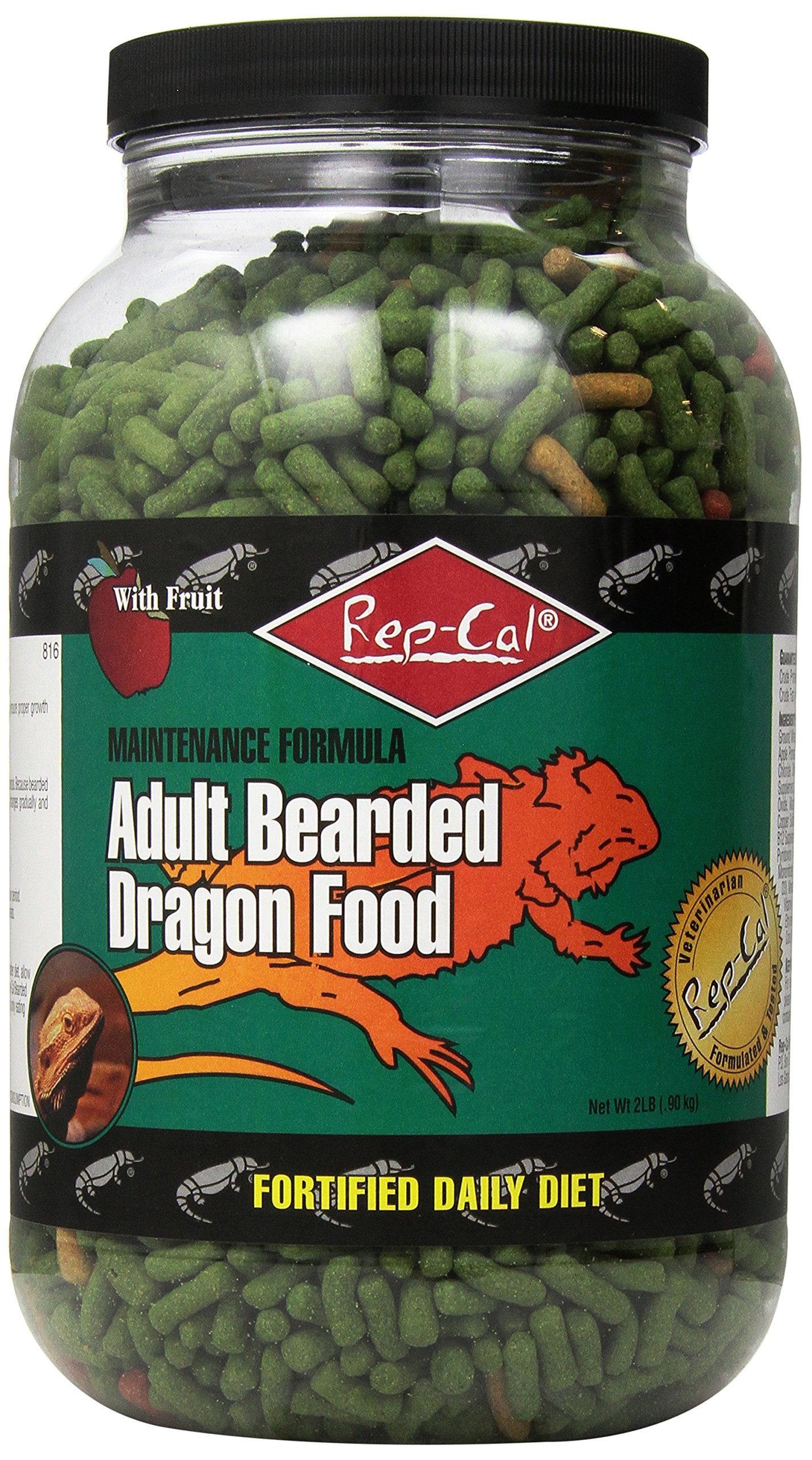 Rep-Cal Srp00816 Adult Bearded Dragon Pet Food, 2-Pound