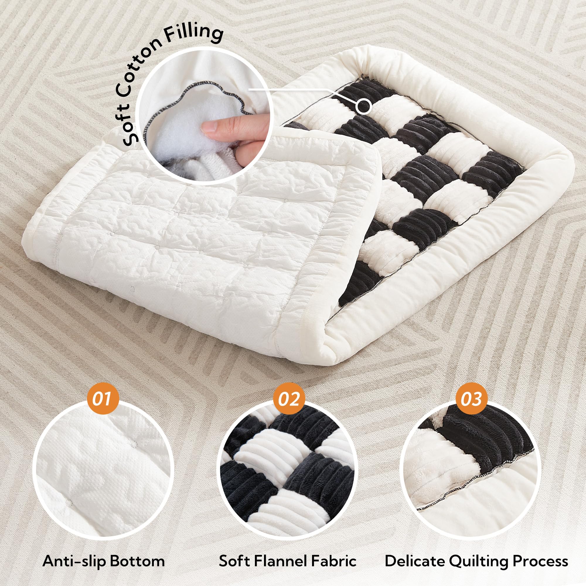Backseat Pet Bed Mat,Dog Bed for Car,Fuzzy Dog Seat Cover for Car Back Seat, Non-Slip Travel Pet Mat, Fit for Backseat Extenders