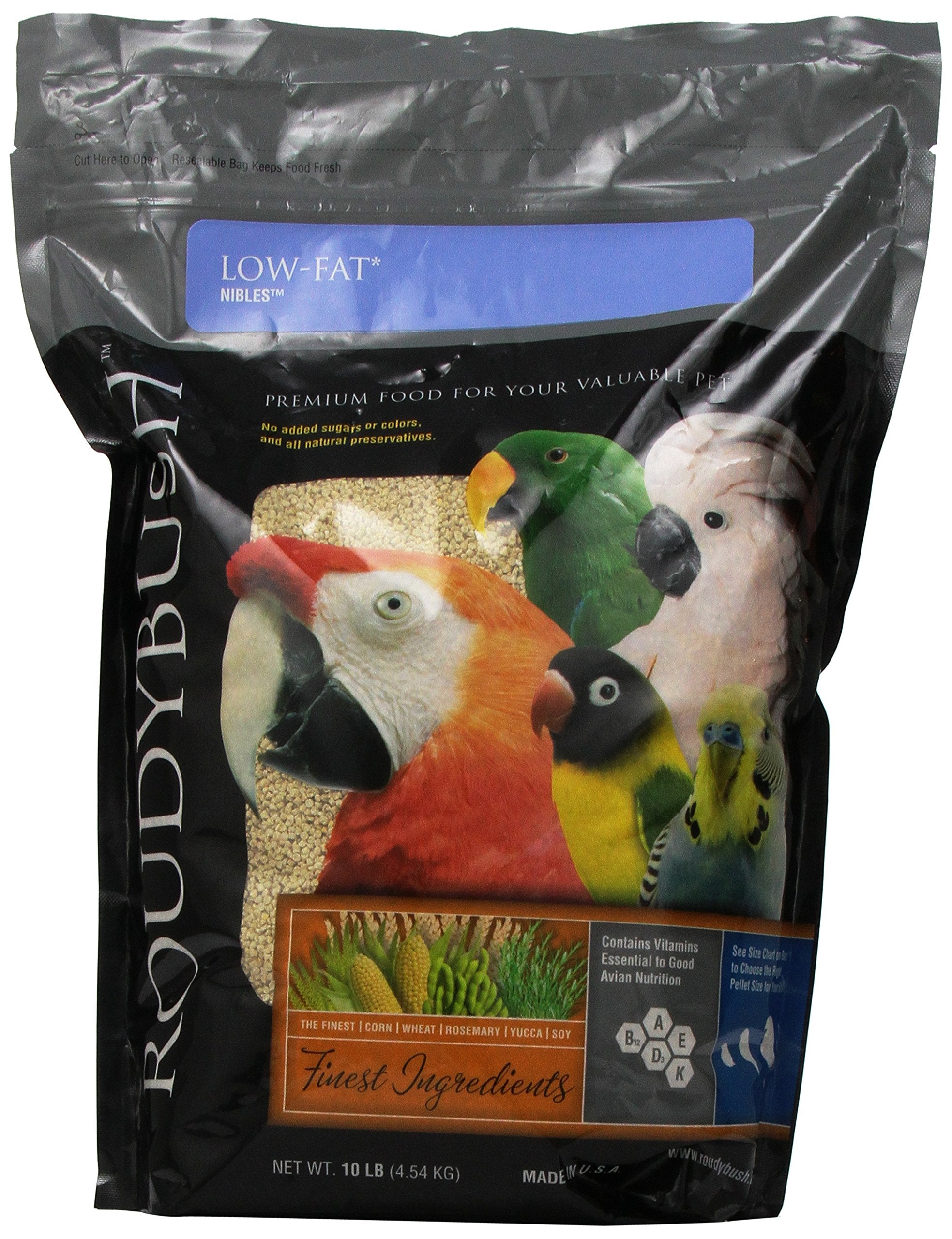 Roudybush Low Fat Bird Food, Nibles, 10-Pound