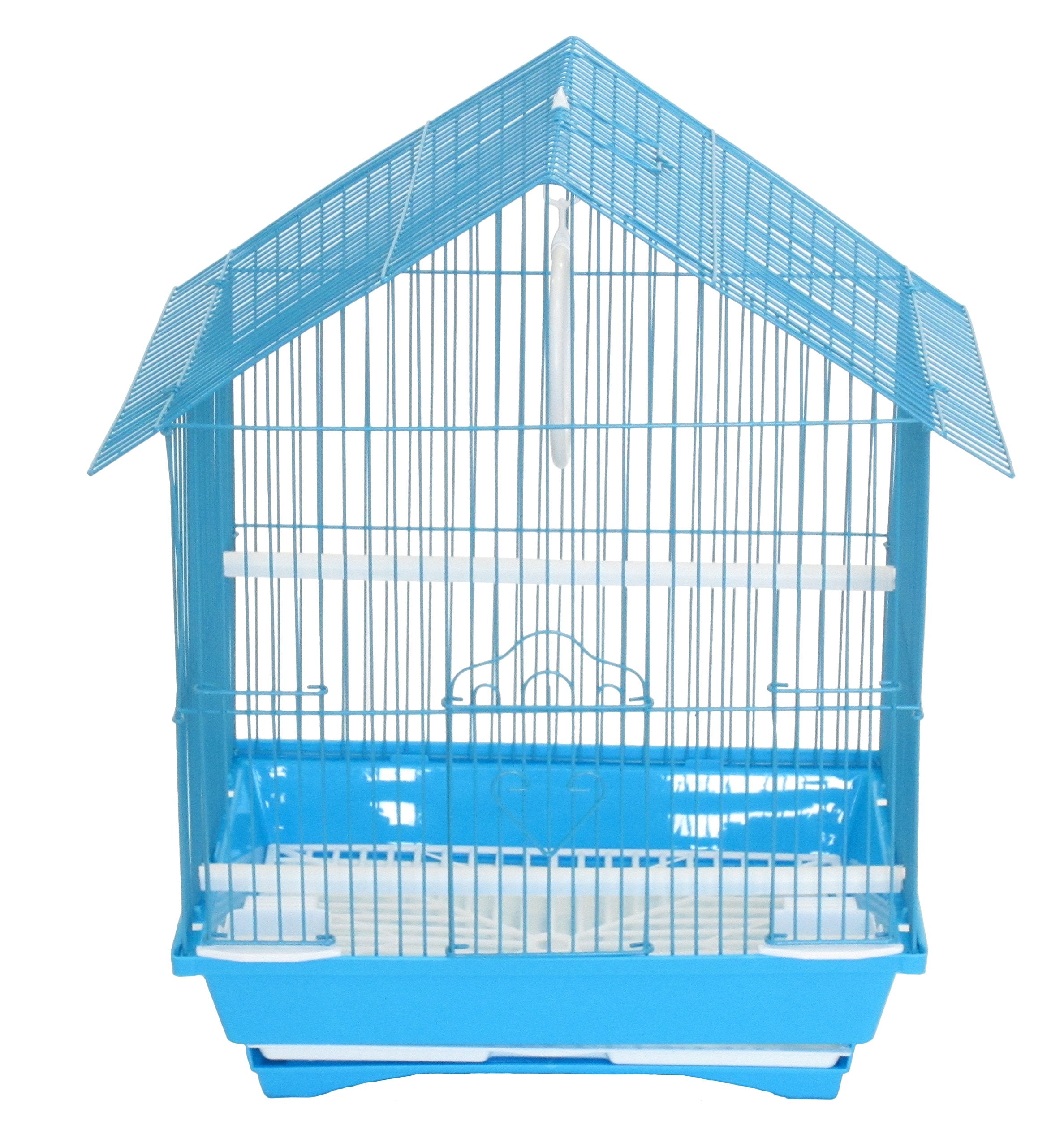 Yml A1314Mblu House Top Style Small Parakeet Cage, 13.3'' X 10.8'' X 17.8''