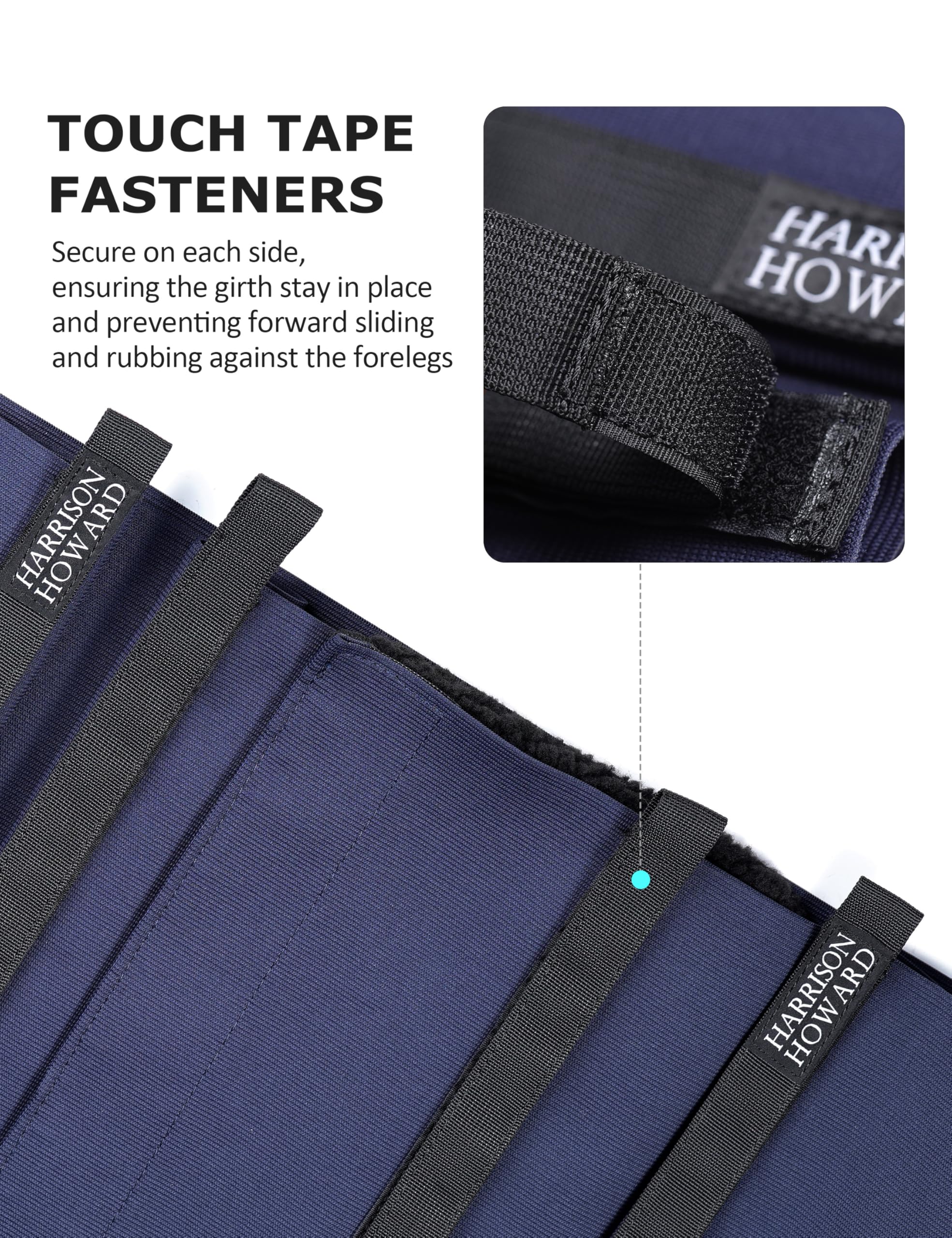 Harrison Howard Horse Belly Guard Body Bandage Wrap Spur Mark Protector Belly Cover Skin Guard Navy Xl