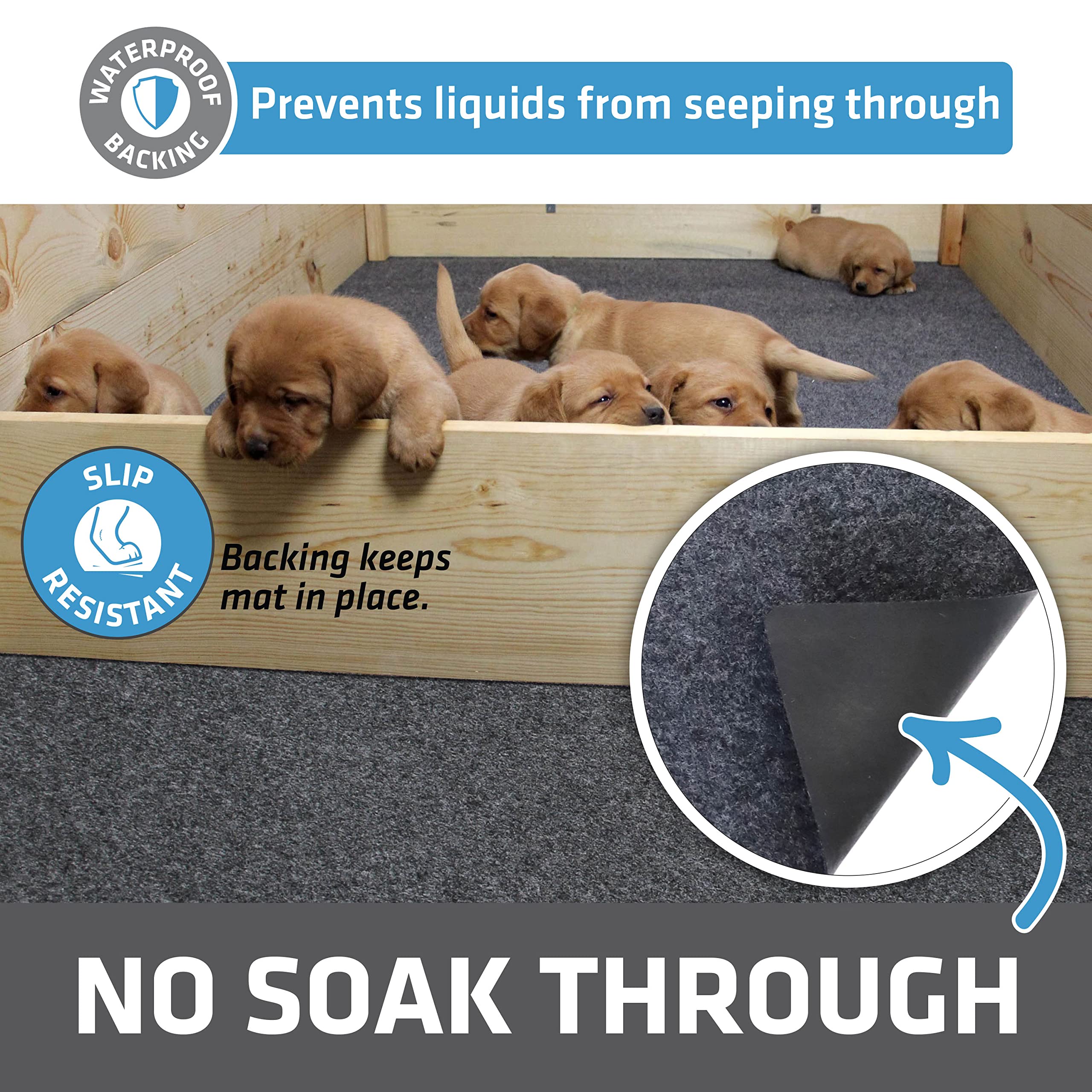 Drymate Whelping Box Liner Mat, Washable And Reusable Dog Puppy Pee Pad, Absorbent, Waterproof, Durable, Can Be Cut To Fit (Usa Made) (48' X 100')