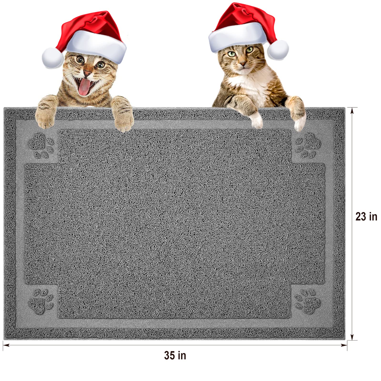 UPSKY Large Cat Litter Mat Trapper 35  23 Traps Litter from Box and Paws Scatter Control for Litter Box Soft on Sensitive Kitty