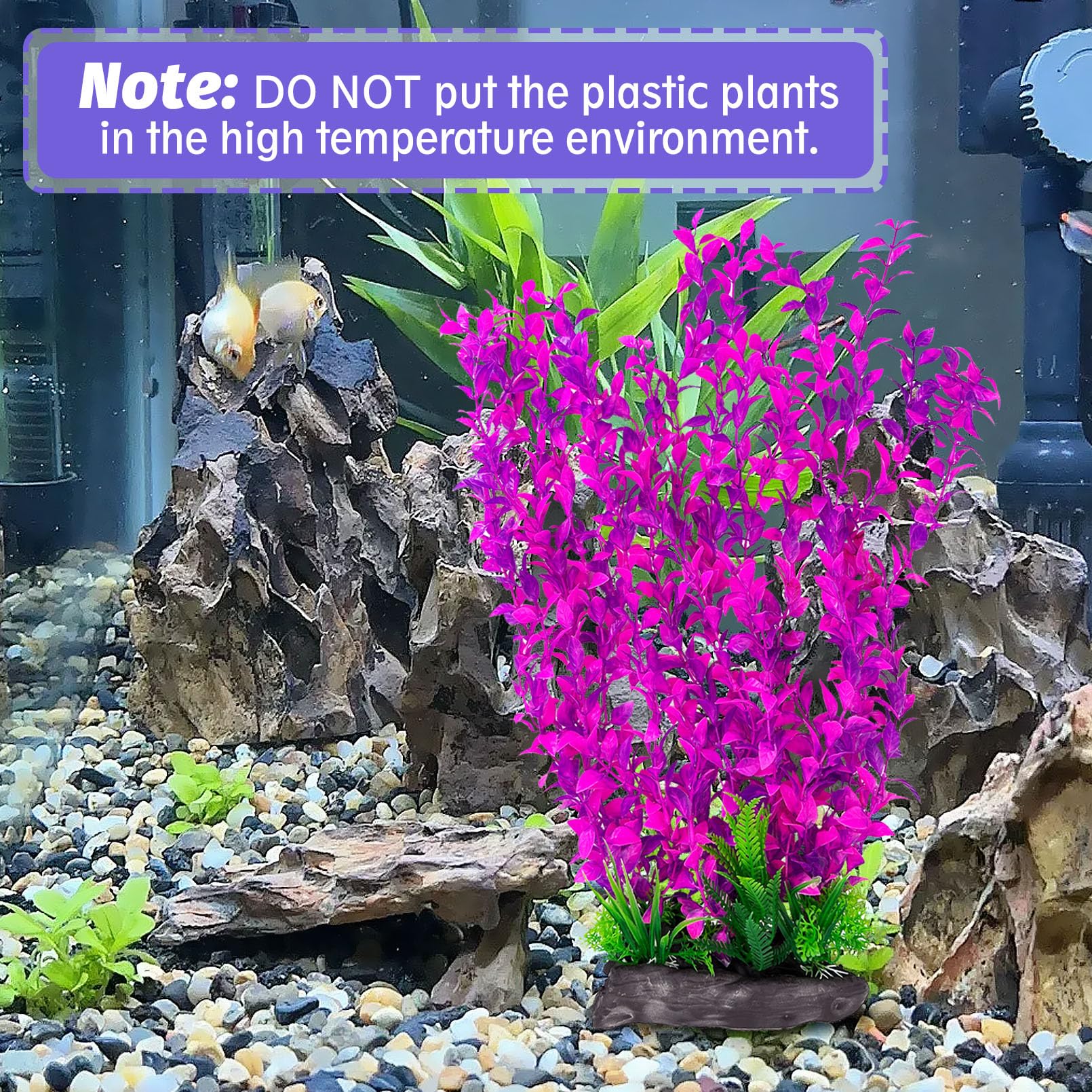 Hamiledyi Aquarium Plastic Plants Aquarium Decor Artificial Fish Tank Plants,Tall Fish Tank Decorations, Extra Large Aquarium Pl