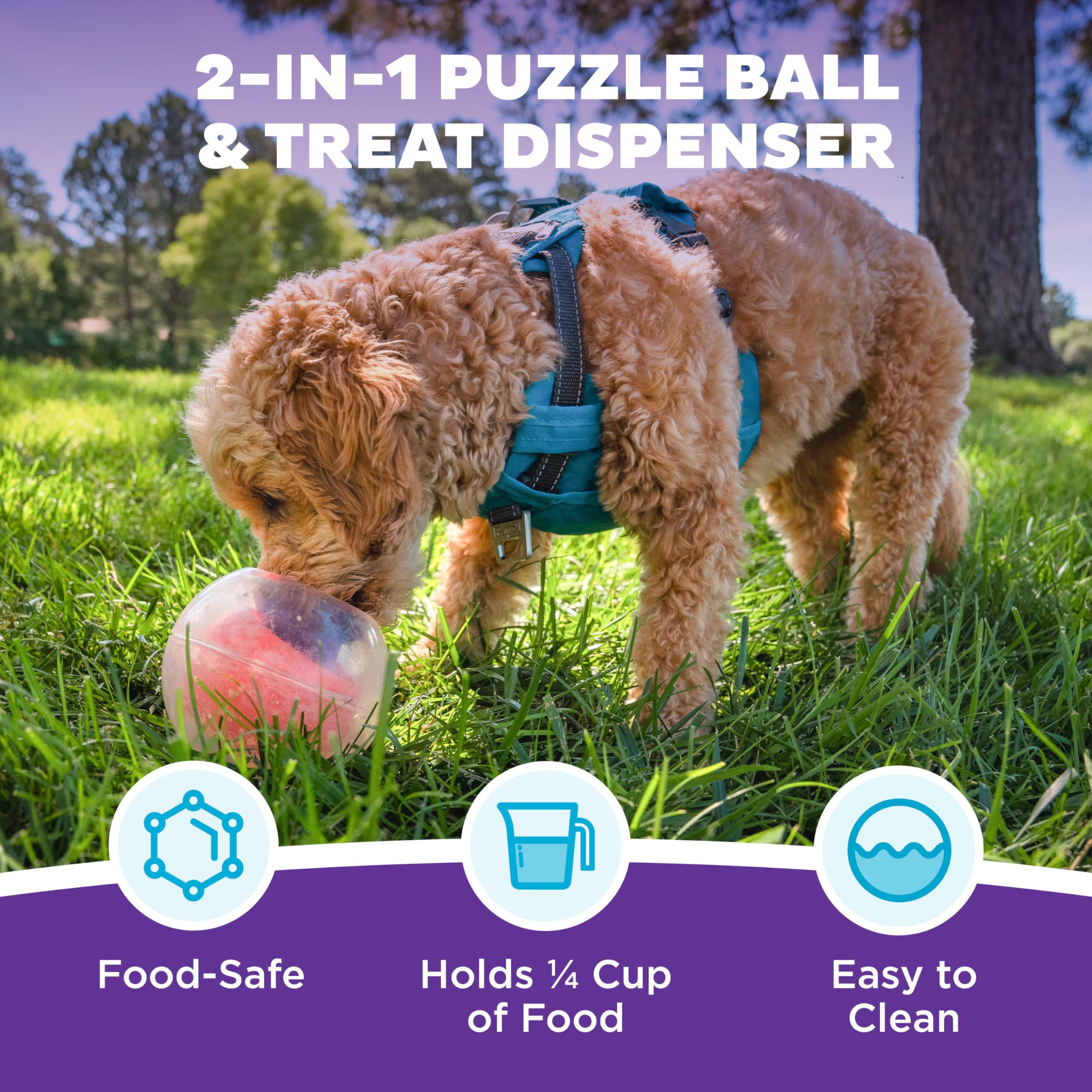 Outward Hound Nina Ottosson Dog Rumble Puzzle Interactive Dog Ball Puzzle & Treat Maze