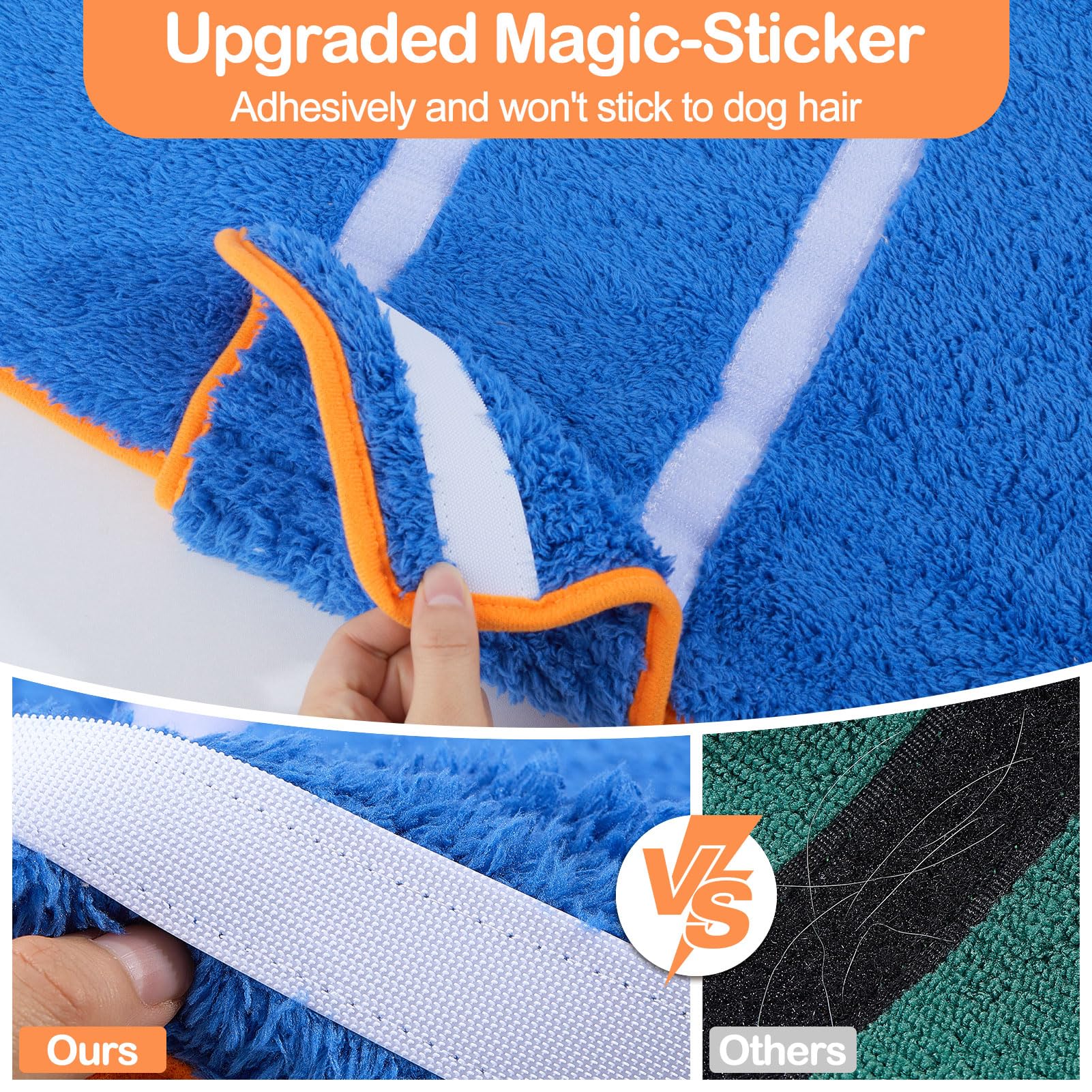 Bienbee Dog Bathrobe, Quick Drying Dog Robe Super Absorbent Dog Towels For Drying Dogs, Warm Keeping Dog Robes For After Bath Dogs Bath Supplies Dark Blue Xl