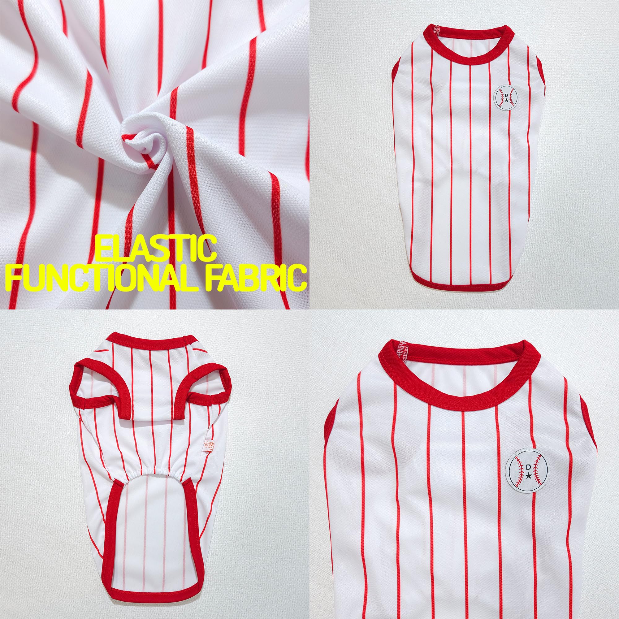 D Doggy Star Dachshund Clothes For Dogs Baseball Mini And Adults T Shirts (Xl,Baseball Red)