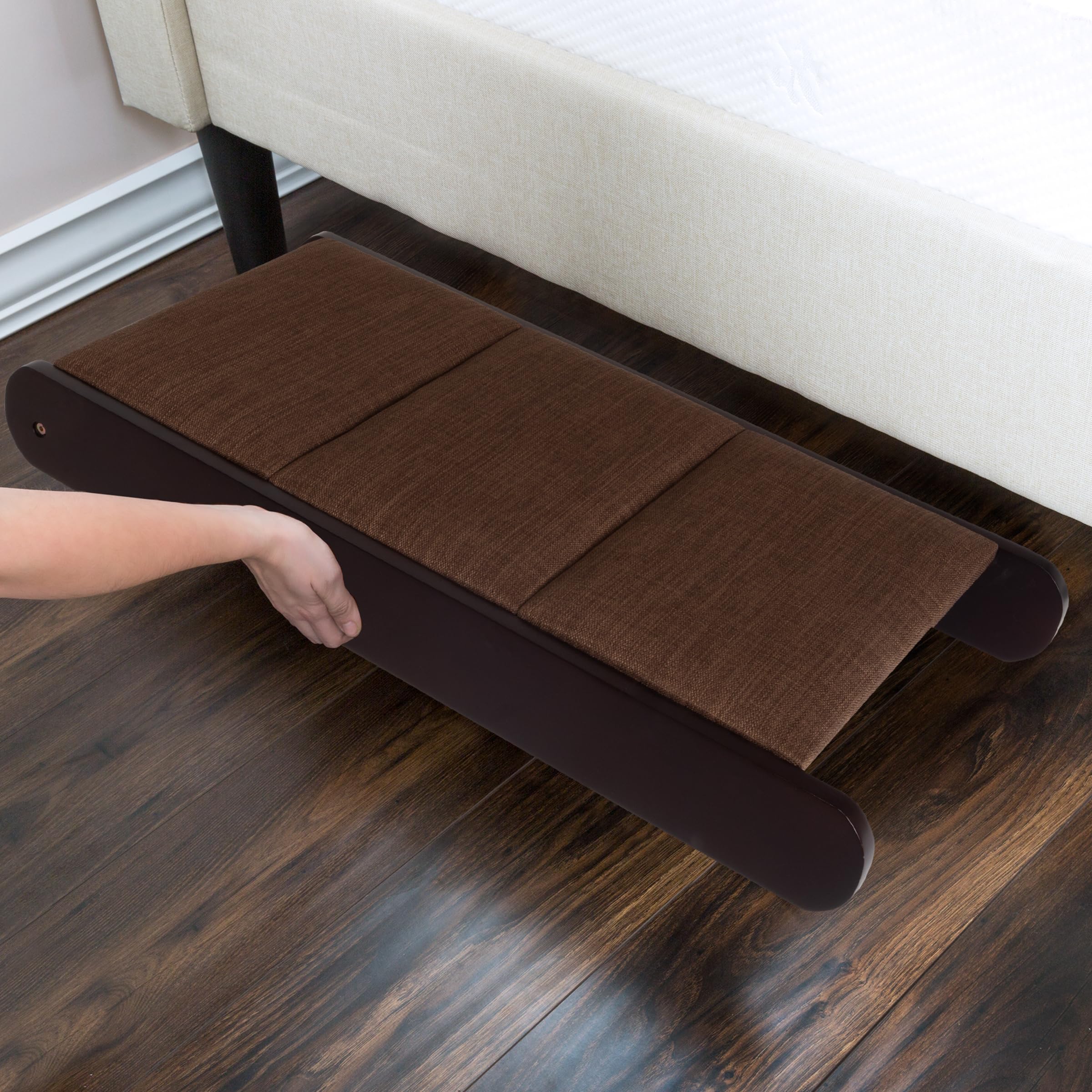 Pet Ramp - Foldable Wooden Dog Ramp For Getting Onto Beds, Couches, Or Into Vehicles - Dog Accessories For Small Dogs By Petmake