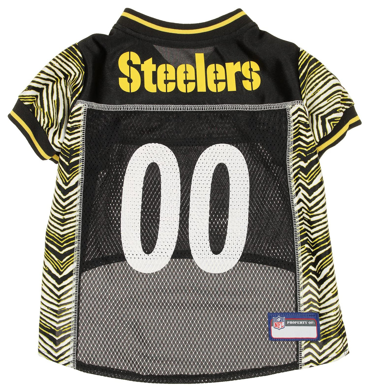 Zubaz Nfl Team Pet Jersey For Dogs, Pittsburgh Steelers, Small