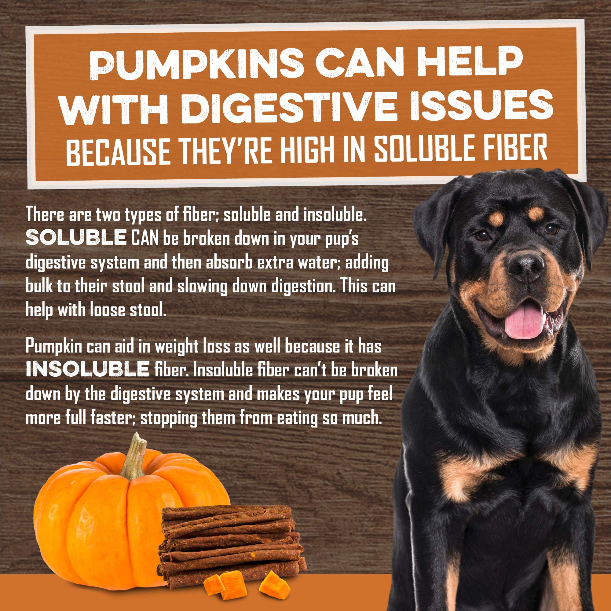 BRUTUS & BARNABY USA Sweet Potato Dog Treats - Grain Free, Pumpkin Bacon Crunchy Sticks - Great Tasting, Promotes Positive Dog G