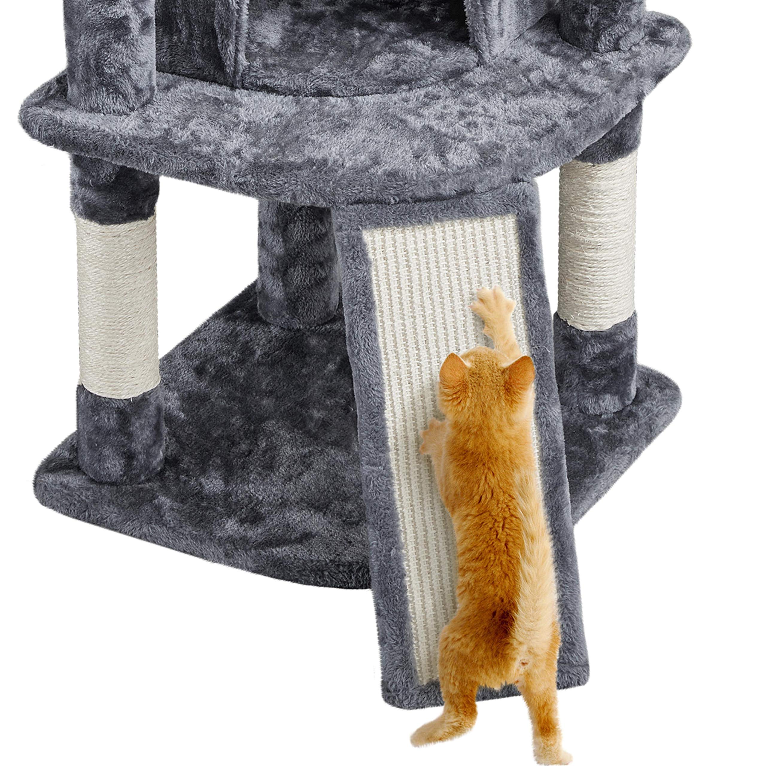 Yaheetech 42In Cat Tree Tower For Indoor Cats, Kitten House With Large Perch & Scratching Posts & Cozy Condo & Scratching Ramp,