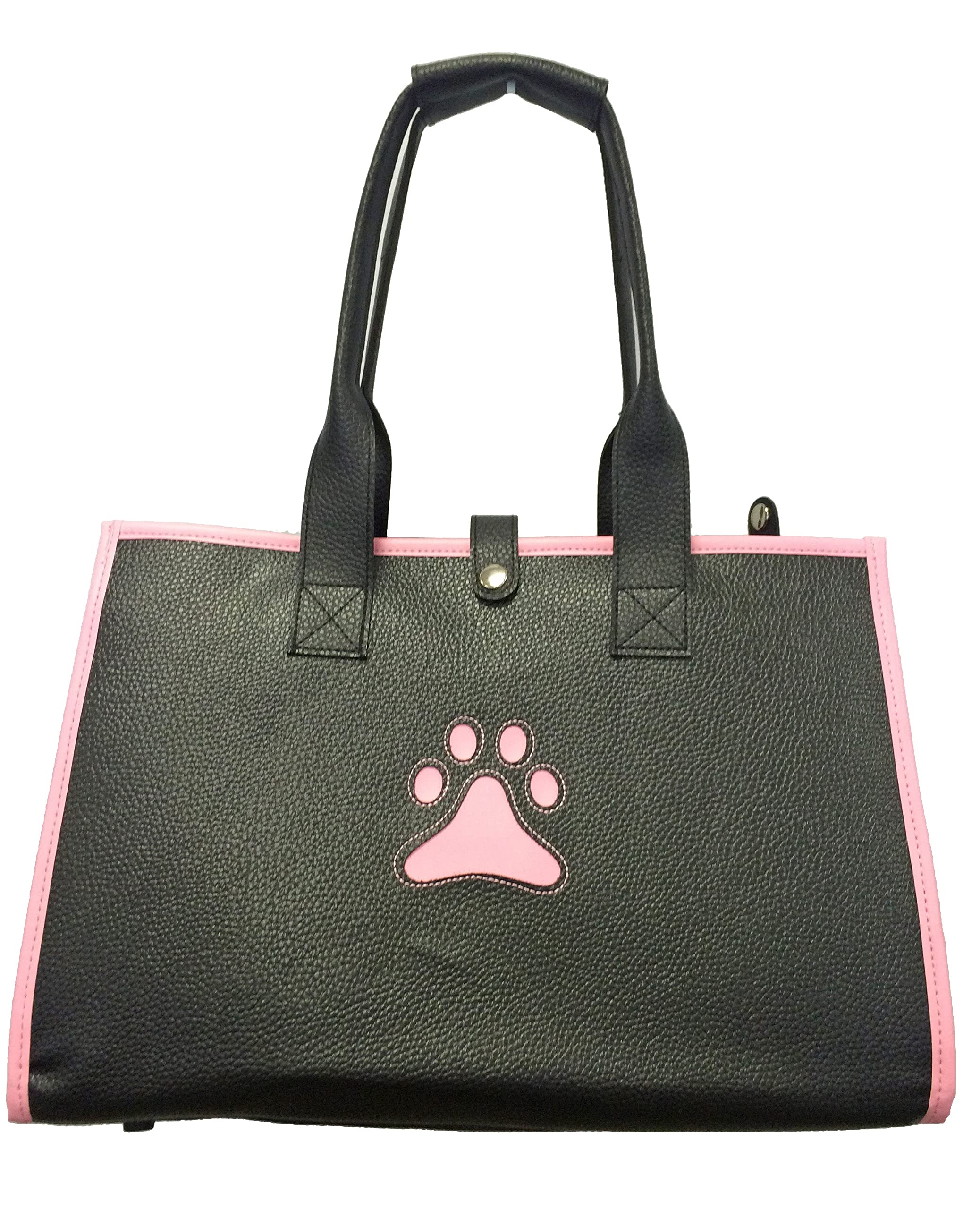 Pet Life Posh Paw Fashion Pet Carrier Purse - Designer Dog Carrier With Built-In Leash Securer
