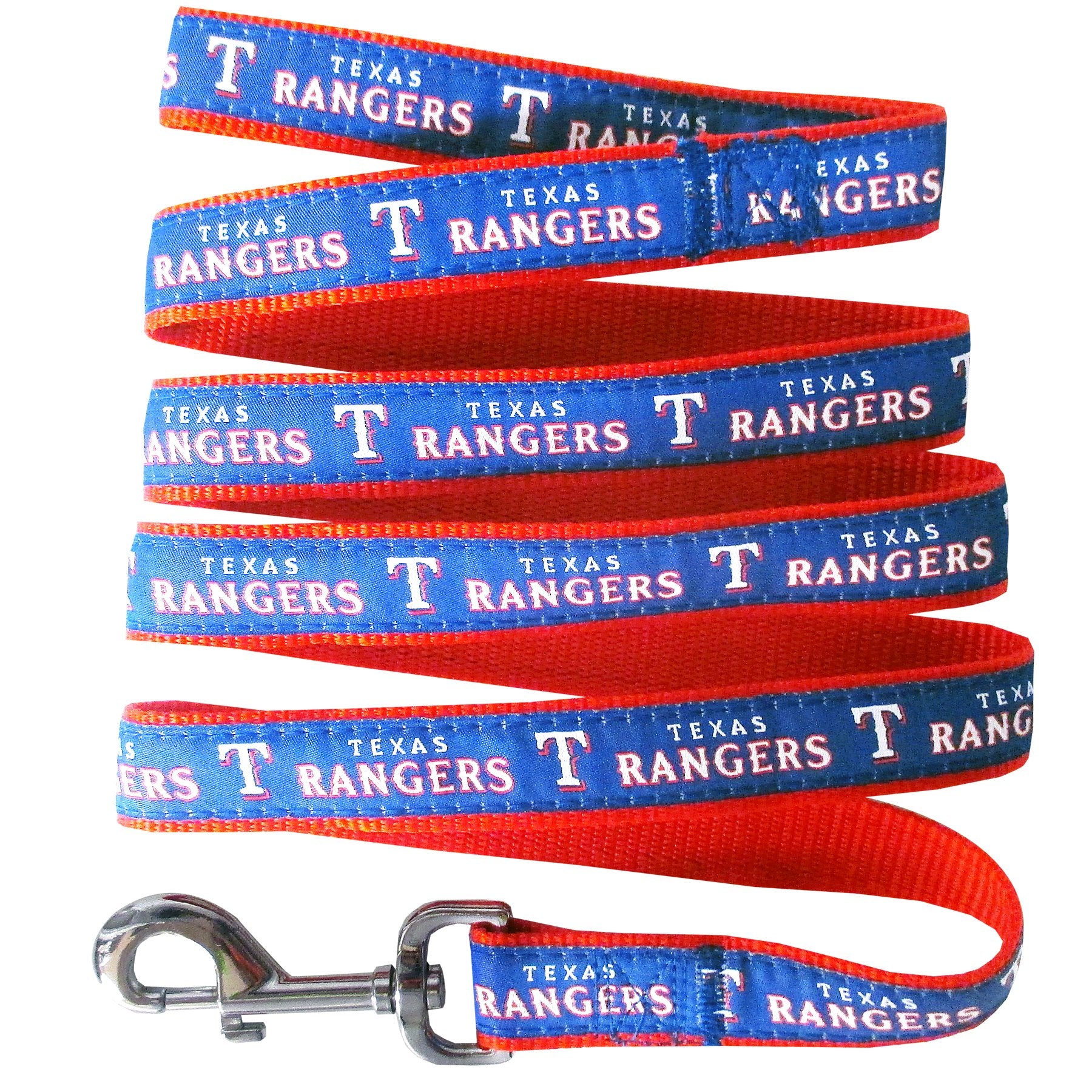 Mlb Pet Leash, Small, Texas Rangers Dog Leash, Baseball Team Leash For Dogs & Cats. A Shiny & Colorful Dog & Cat Leash With Emboridered Team Name/Logo Licensed By The Mlb