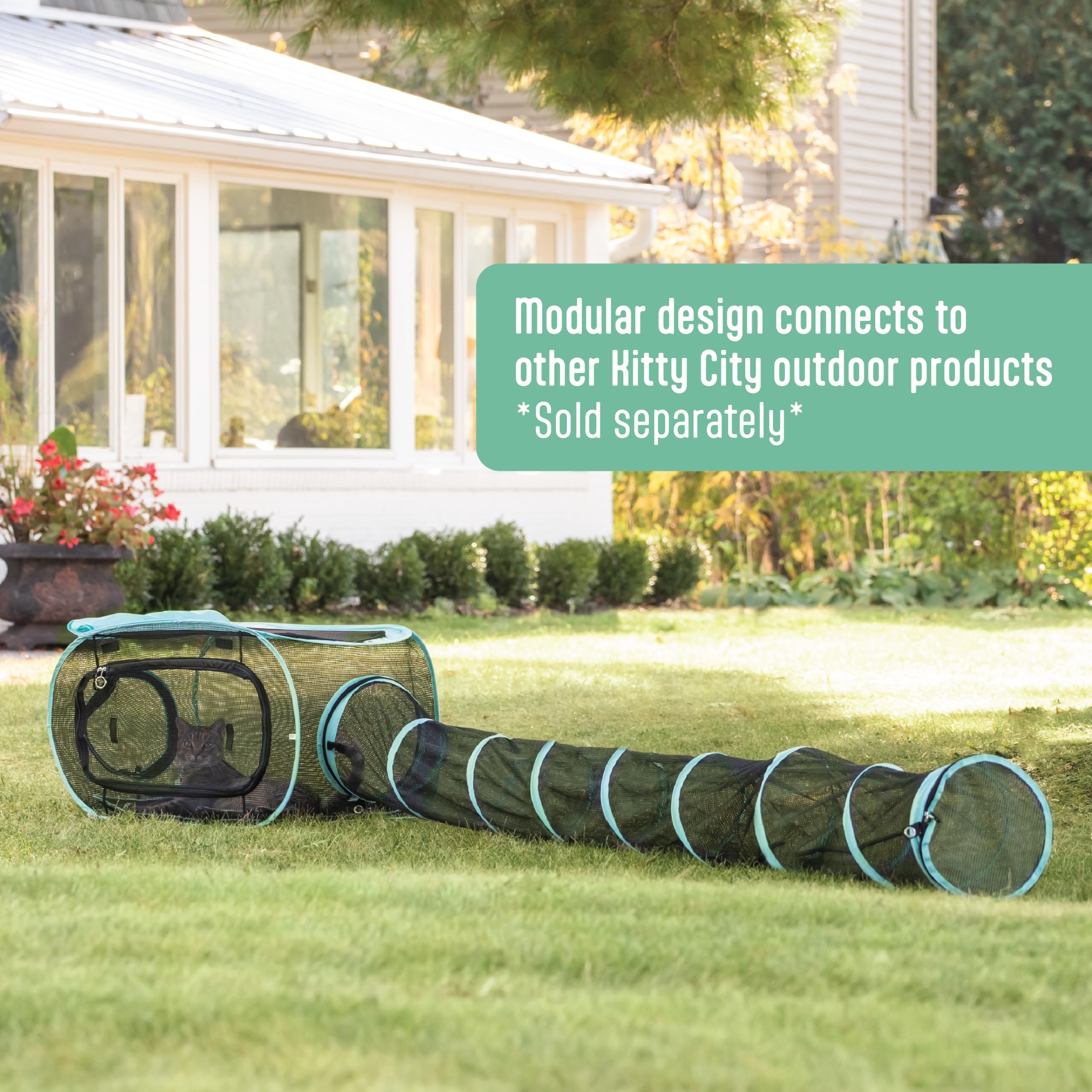 Kitty City Outdoor Catio Furniture And Play Kits For Cats, 20' Tunnel
