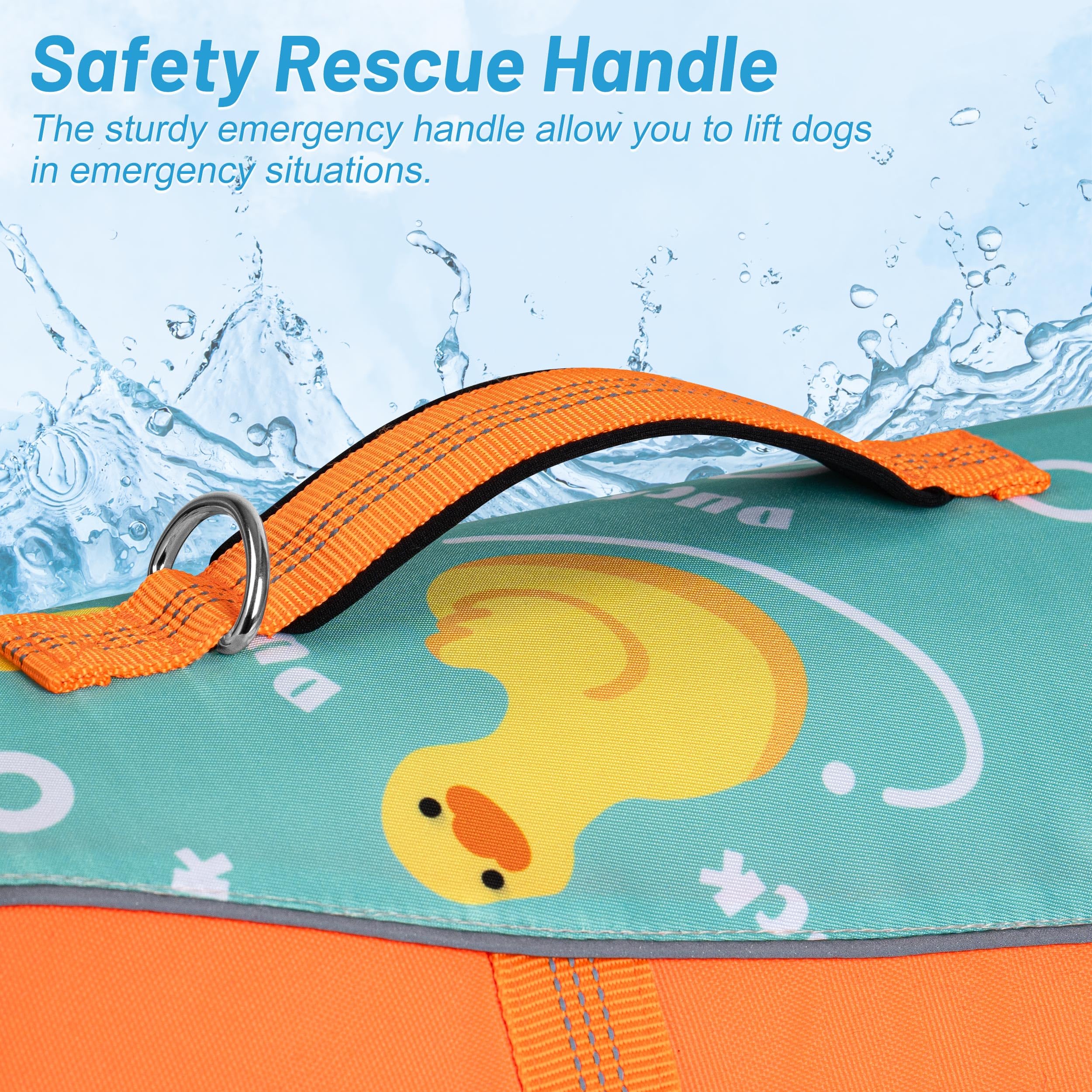 Cyeollo Dog Life Vest For Swimming & Boating, High Buoyancy Jacket With Front Float, Adjustable Sizes - Small To Large, Yellow D