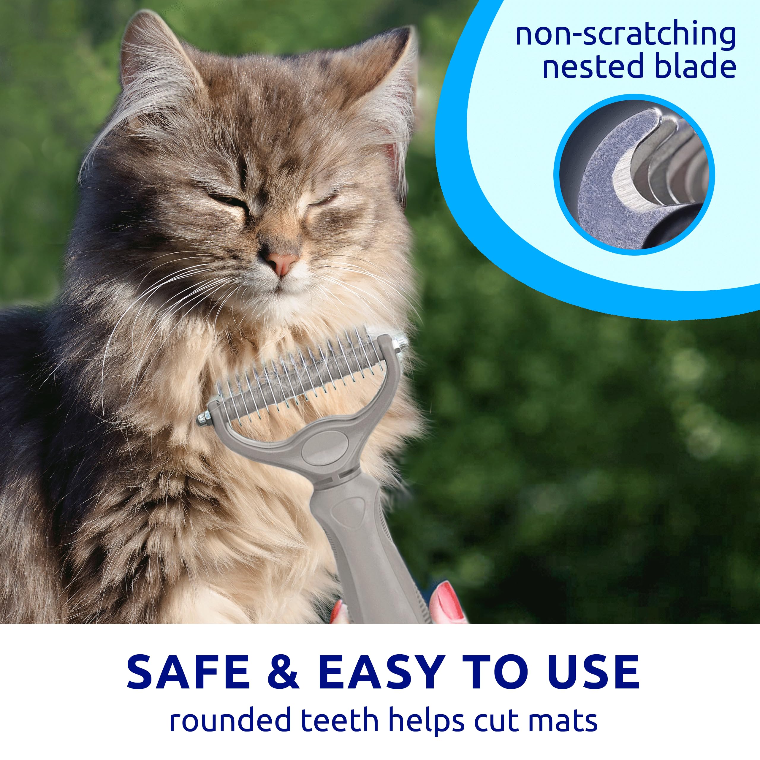 Pat Your Pet Deshedding Dog Brush For Shedding - Cat Brushes For Indoor Cats, Double-Sided Cat Brush Deshedding & Grooming Tool