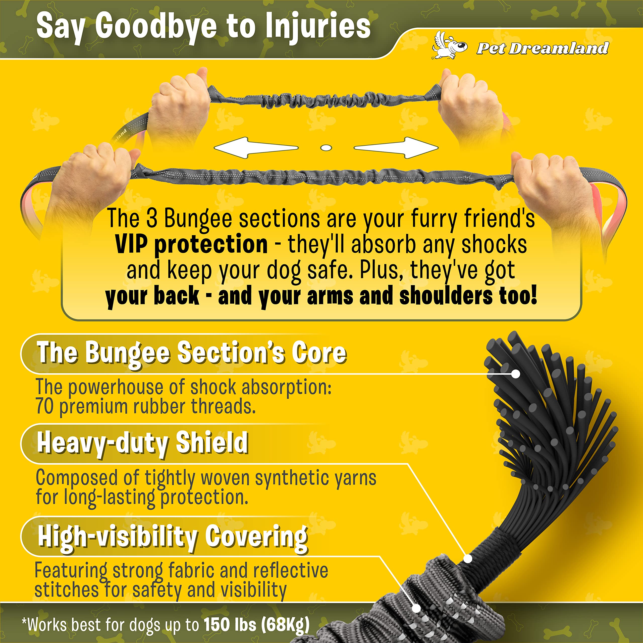 Exquisite Hands-Free Dog Leash For Large Dogs: Ultimate Comfort & Freedom For Running, Walking, Hiking. Premium Quality, Durable & Versatile Dog Leash Belt. Your Dog Will Love This Waist Leash