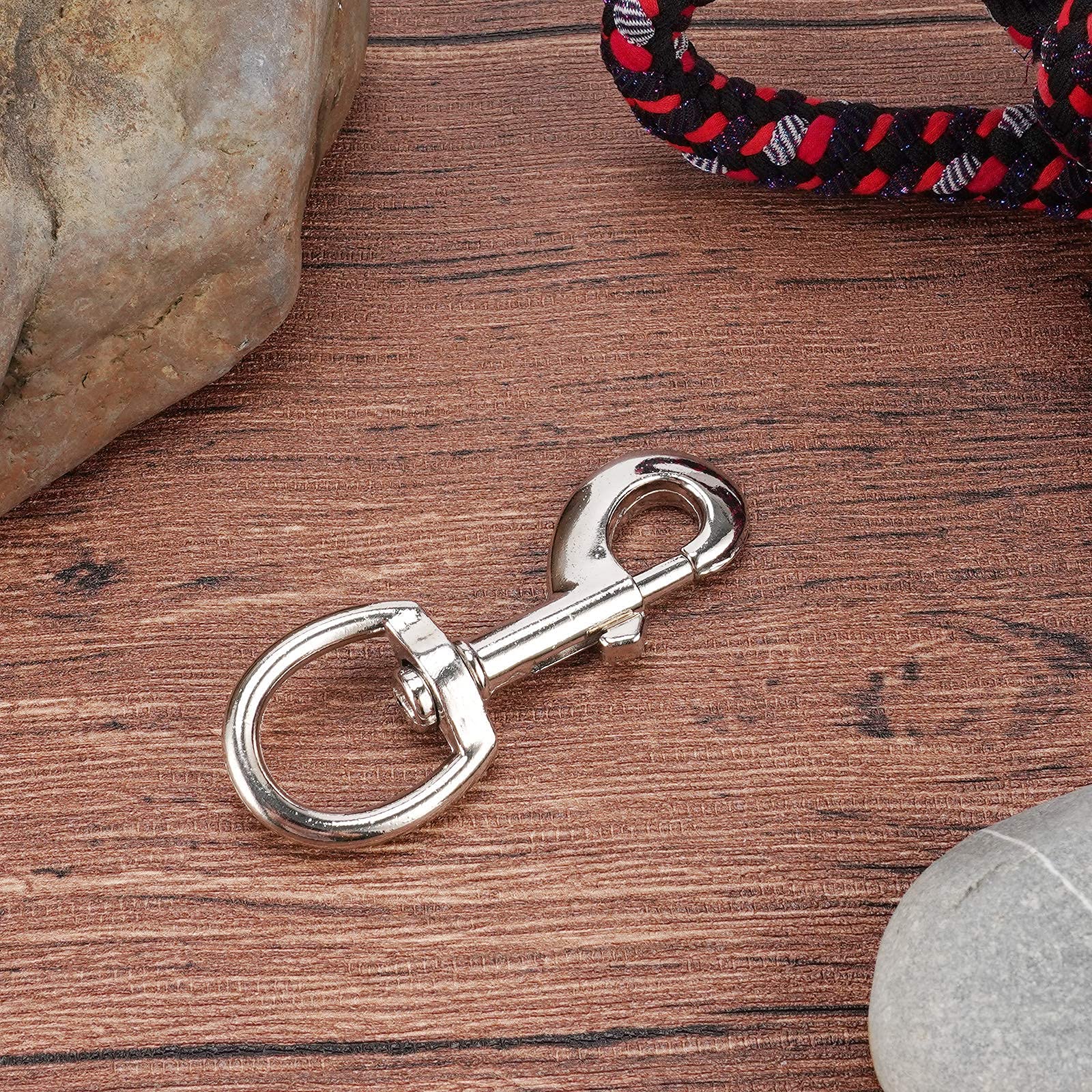 Owayoto Swivel Eye Bolt Snap Hook Dog Leash Clips Dog Leash Clasp Flag Pole Snap Clip Flag Hook Leash Hooks Heavy Duty Pet Leash Flag Pole Key Chain 3.425 Inch 5Pcs