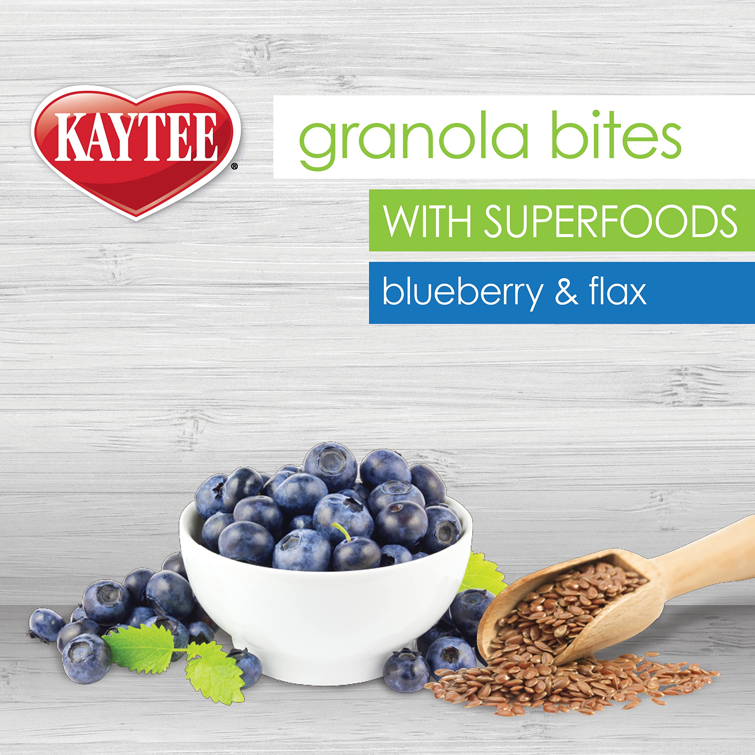 Kaytee Granola Bites with Super Foods Blueberry and Flax
