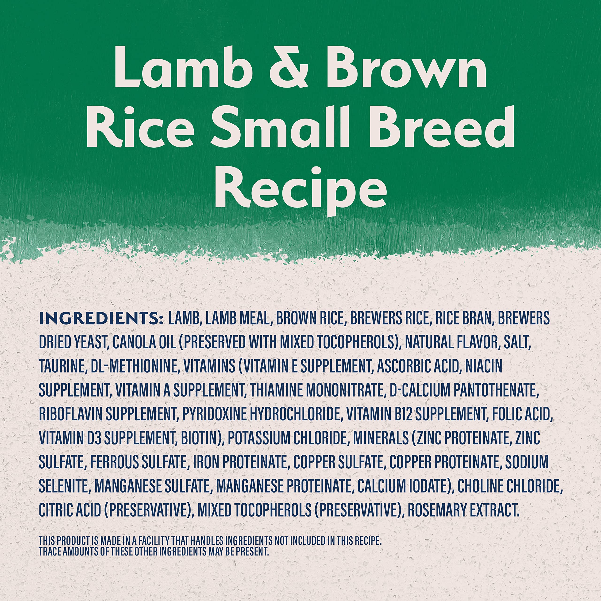 Natural Balance Limited Ingredient Small-Breed Adult Dry Dog Food with Healthy Grains, Lamb & Brown Rice Recipe, 4 Pound (Pack o