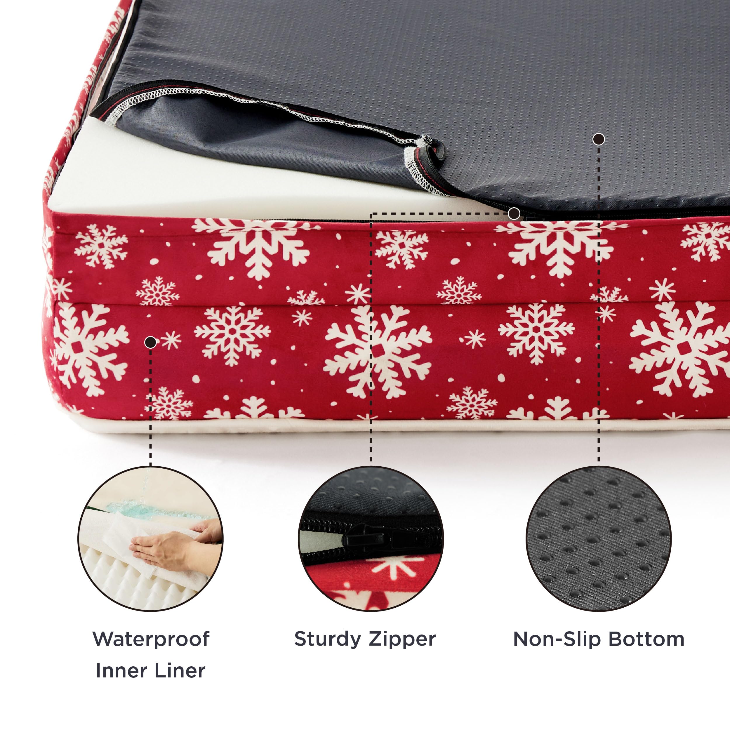 Bedsure Orthopedic Dog Bed For Medium Dogs - Calming Dog Sofa Beds Medium With Luxurious Short Plush Washable, Pet Couch Bed Wit