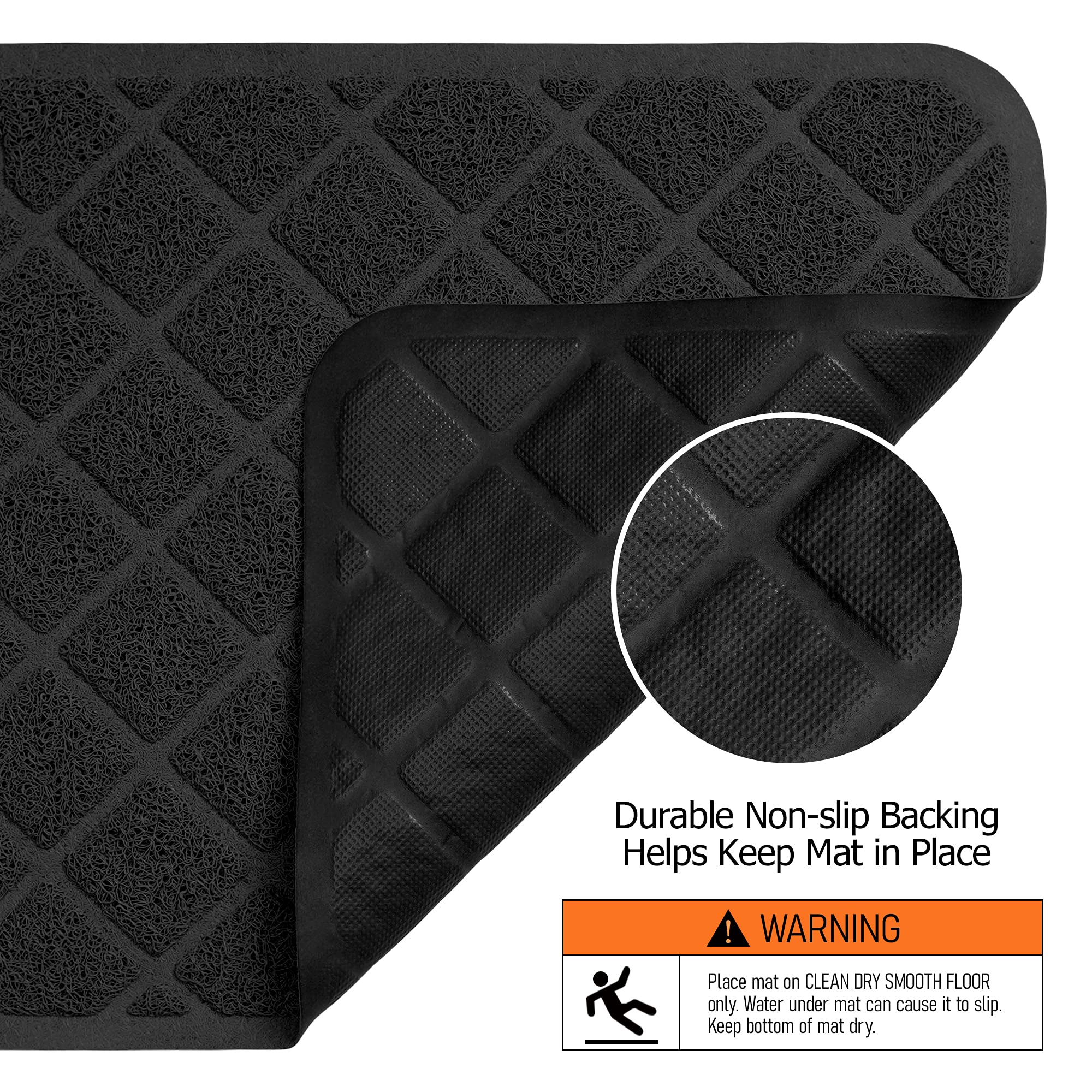 Conlun Cat Litter Mat Litter Trapping Mat, 35 X 23 Premium Durable Pvc Grid Mesh With Scatter Control, Non-Slip, Less Waste Cat